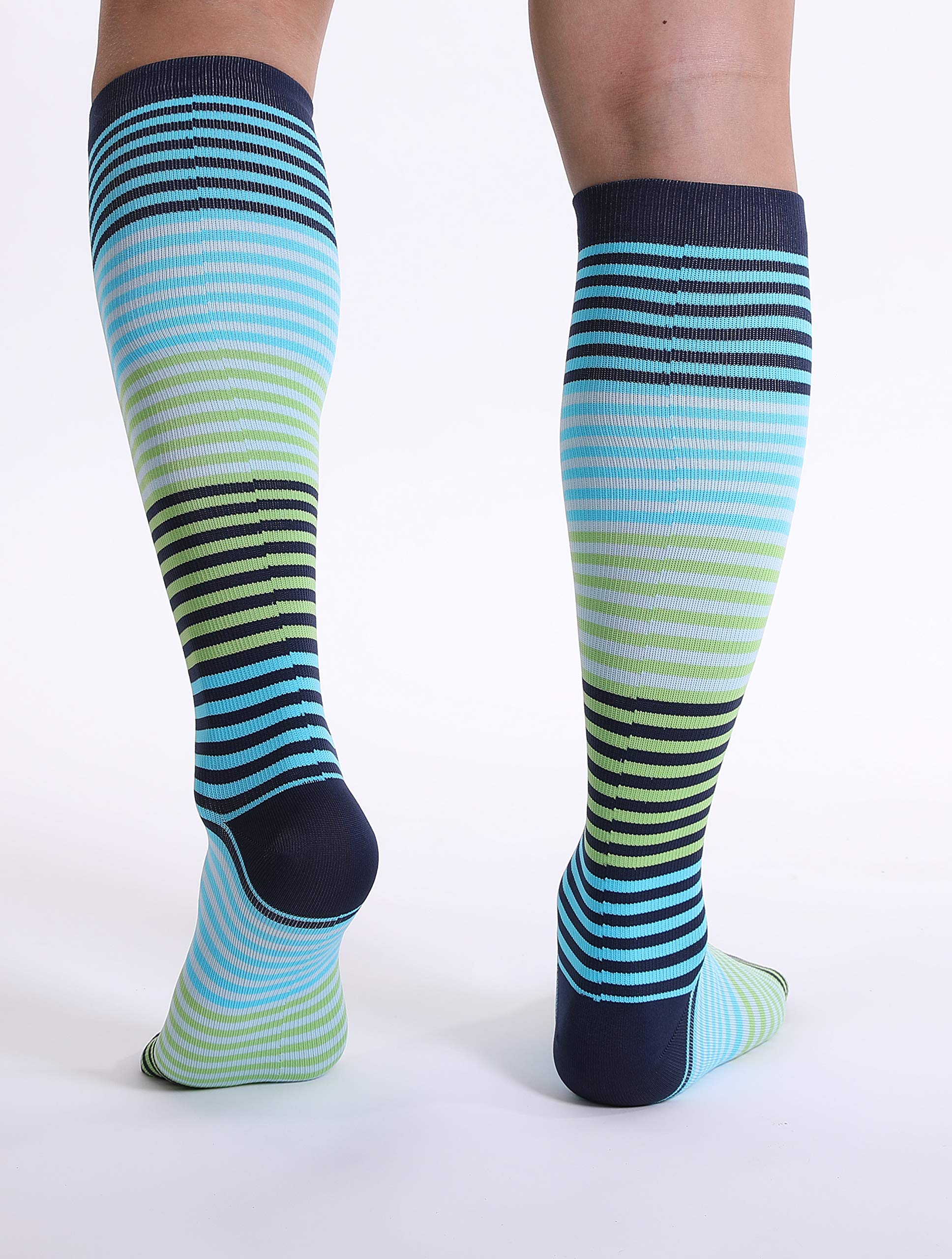 Doc Miller 15-20mmHg Medical Grade Compression Socks for Women & Men - Knee High Support Socks for Running, Nursing, Pregnancy & Travel - Varicose Veins Relief & Circulation Boost (1 Pair) - Perfect for Athletes, Nurses & Frequent Flyers