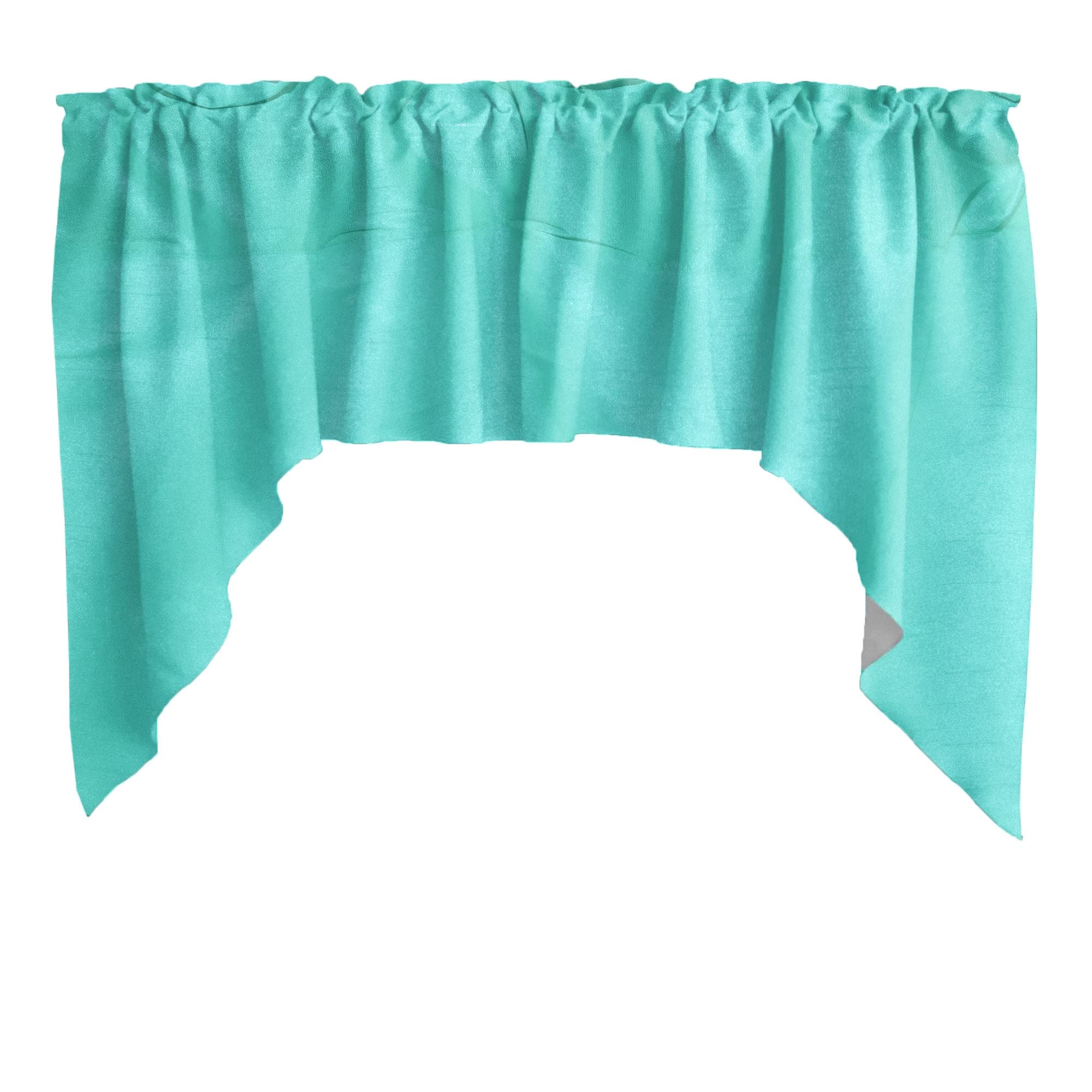 Premium Solid Faux Silk Dupioni Swag Valance - 72