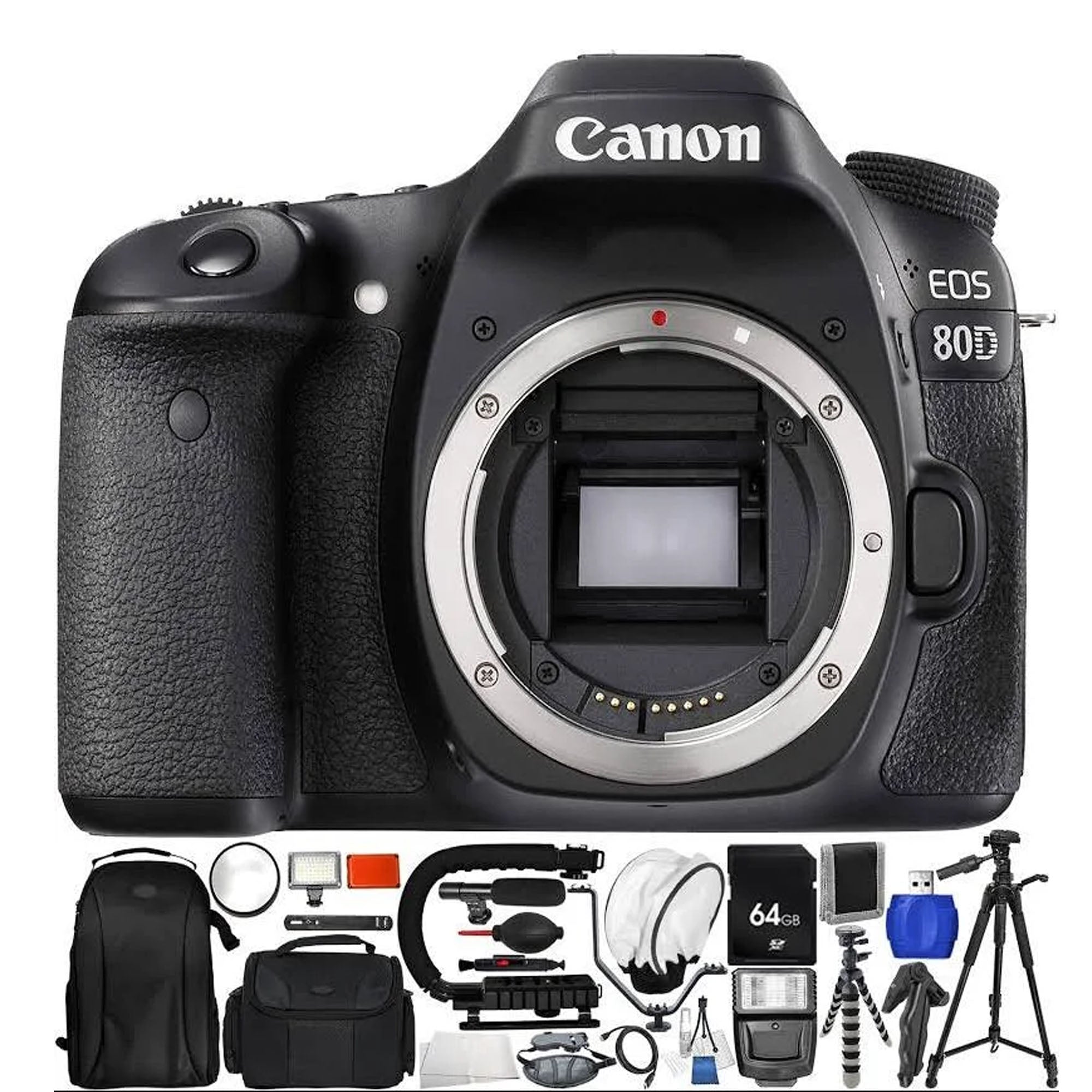 Canon EOS 80D DSLR Camera Body Only - Professional Photography Bundle for Portrait, Landscape & Action Shots