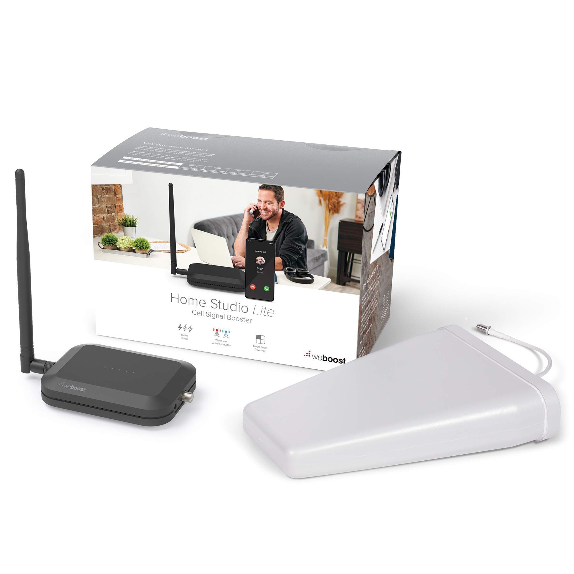 weBoost Home Studio Lite - Cell Phone Signal Booster for Verizon & AT&T | 5G & 4G LTE Signal Amplifier up to 3,000 sq ft | FCC Approved | Made in USA (Model 470165) | Perfect for Home Office, Remote Work & Weak Signal Areas