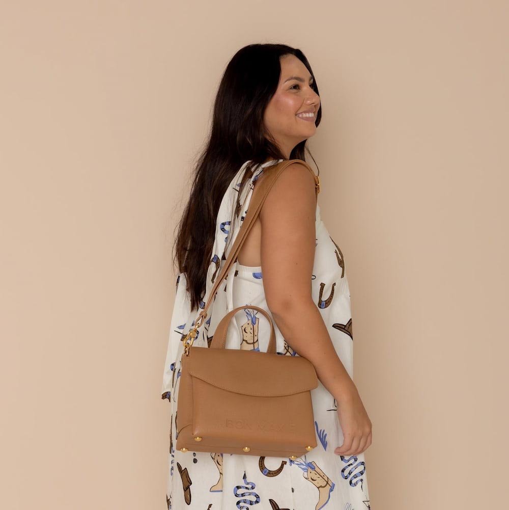 Tryhard Leather Crossbody Bag for Women - Stylish & Durable Tan Shoulder Purse - Perfect for Travel, Work & Everyday Use