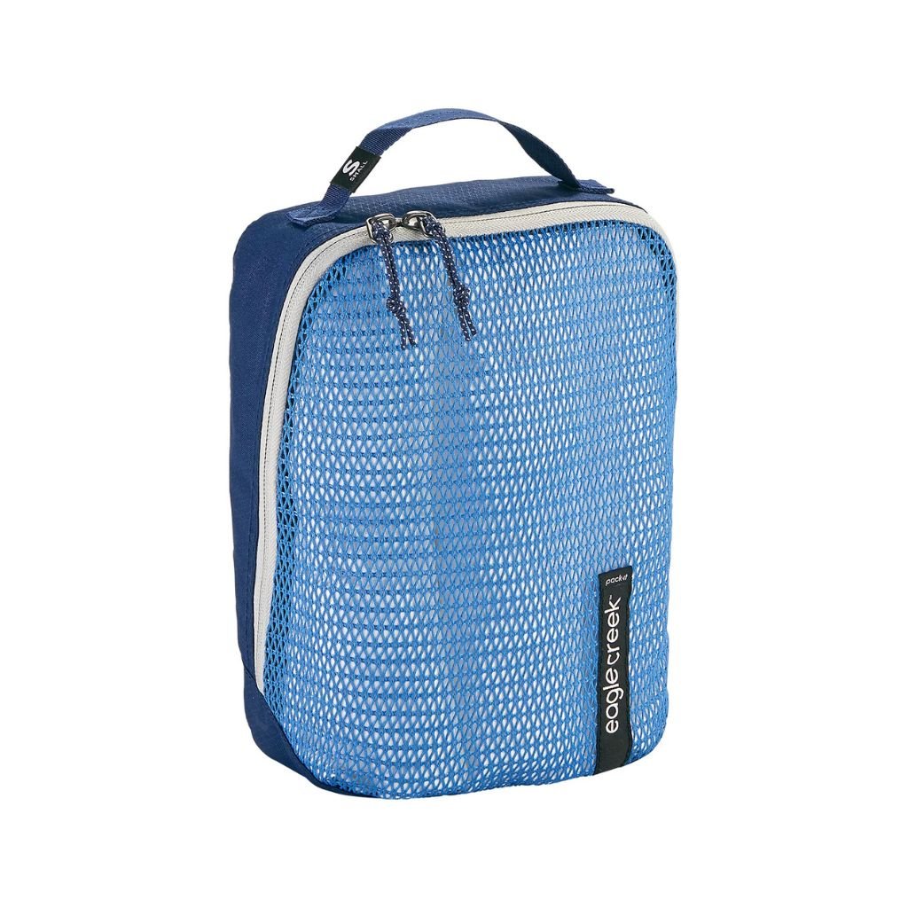 Eagle Creek PACK IT REVEAL Cube S - Aizome Blue/Grey Travel Organizer for Clothes & Accessories | Perfect for Suitcase, Backpack & Carry-On Luggage Organization