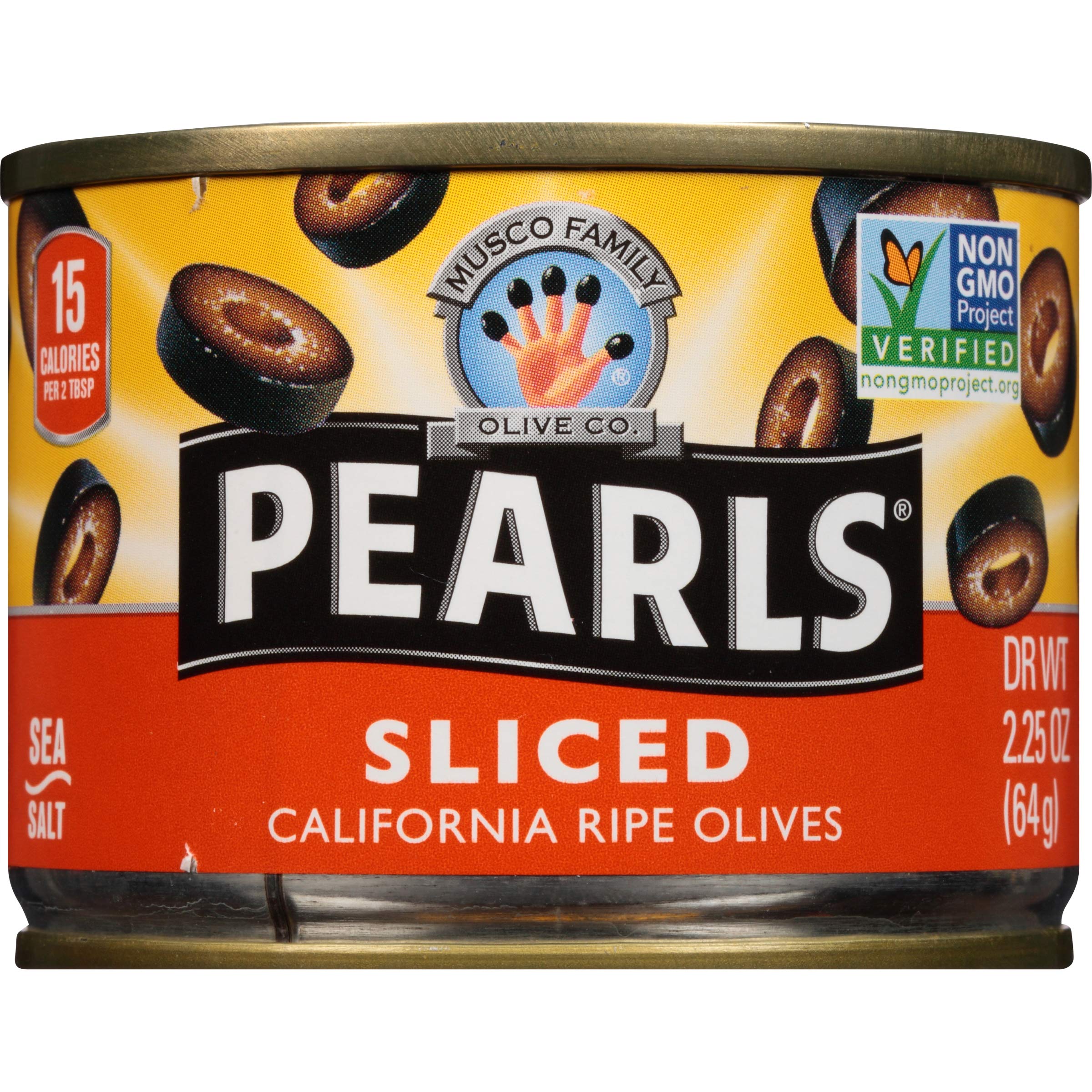 PEARLS California Ripe Olives, Sliced Black Olives - 2.25 Oz Can | Premium Quality, Ready to Eat | Perfect for Salads, Pizzas, Sandwiches & Mediterranean Recipes