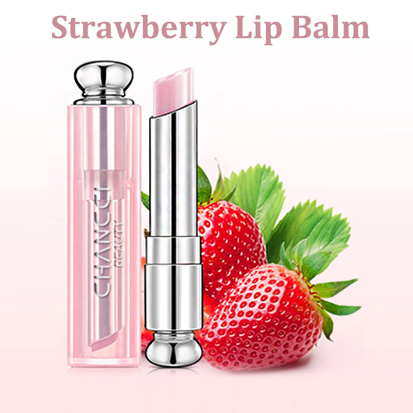 MEITREND Natural Lip Balm & Lip Oil - 24H Moisturizing Lip Care with Natural Oils for Hydration & Repair | Perfect Gift for Teen Girls | Strawberry Scented Colorless | Great for Daily Use, Dry Lips & Makeup Prep