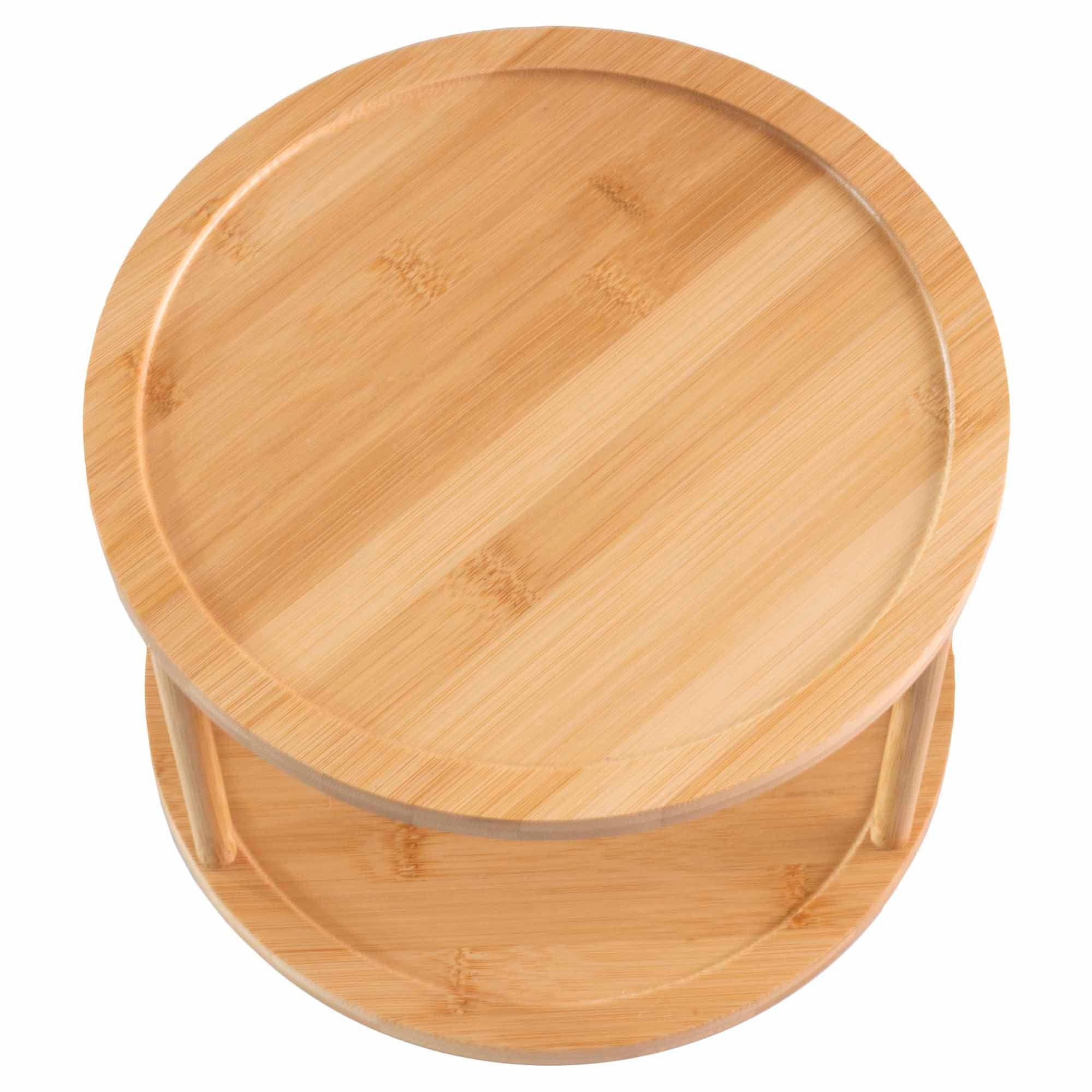 TB Home® 2-Tier 10-Inch Lazy Susan Turntable - Spinning Organizer for Kitchen, Pantry, or Office - Perfect for Spices, Condiments & Storage