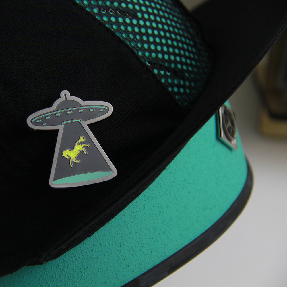 Abduction Pony Pin - Cute UFO Alien Horse Enamel Lapel Pin - Perfect for Backpacks, Jackets & Gifts for Sci-Fi Fans
