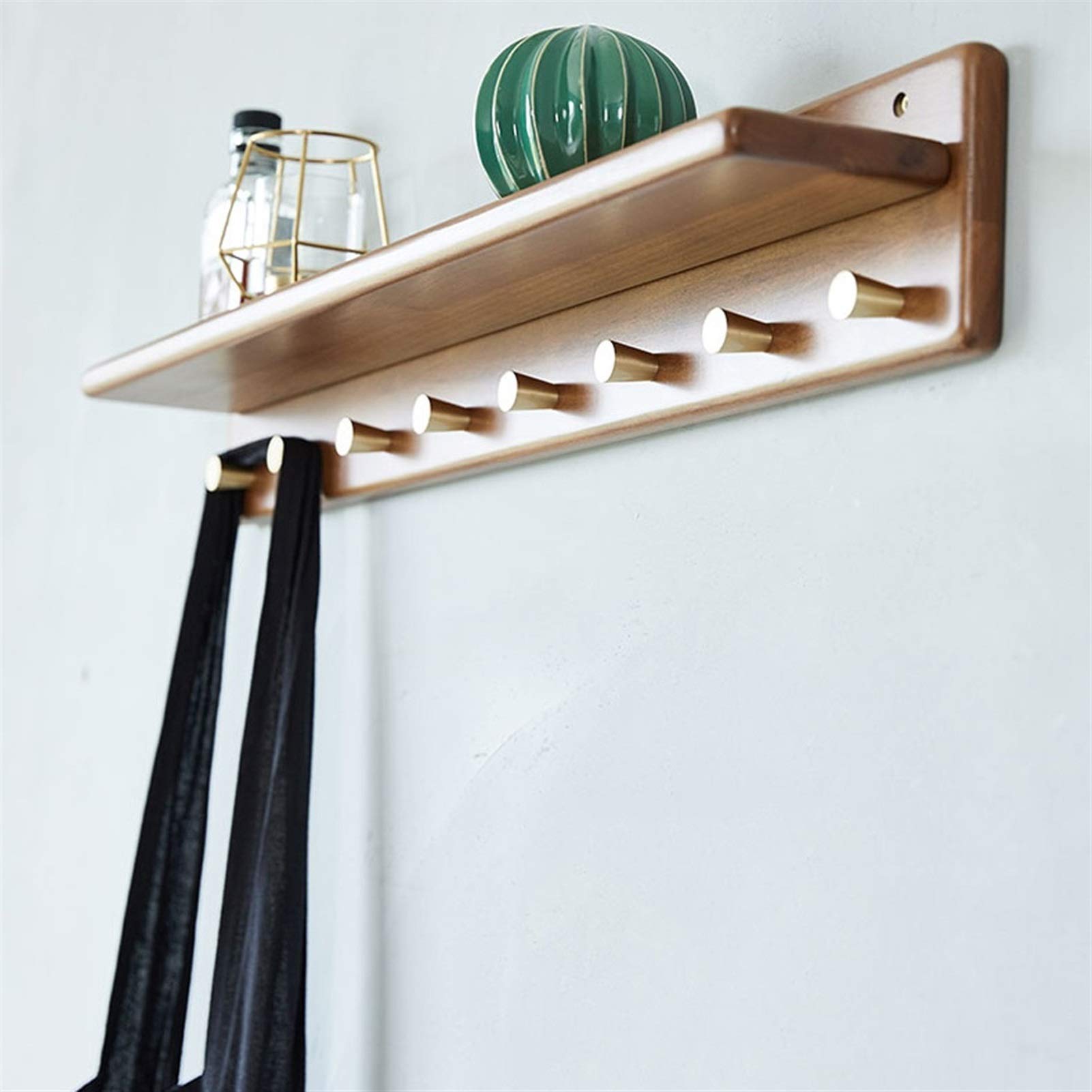 Wall-Mounted Coat Rack with 8 Hooks & Storage Shelf - Space Saving Entryway Organizer for Hats, Jackets, Bags & Accessories | Perfect for Hallway, Bedroom or Mudroom Storage