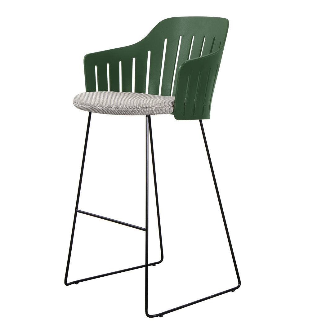 Premium Outdoor Bar Chair with Sled Base & Comfortable Seat Cushion - Patio, Deck, Poolside & Backyard Seating for Relaxing & Entertaining