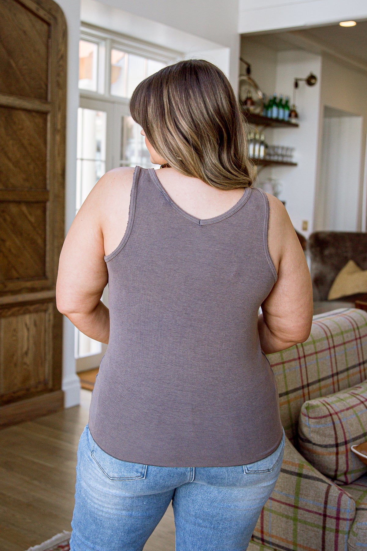 Stay Easy Tank Top in Bronze - Comfortable & Stylish Women's Casual Wear for Everyday Outfits, Yoga, and Lounge