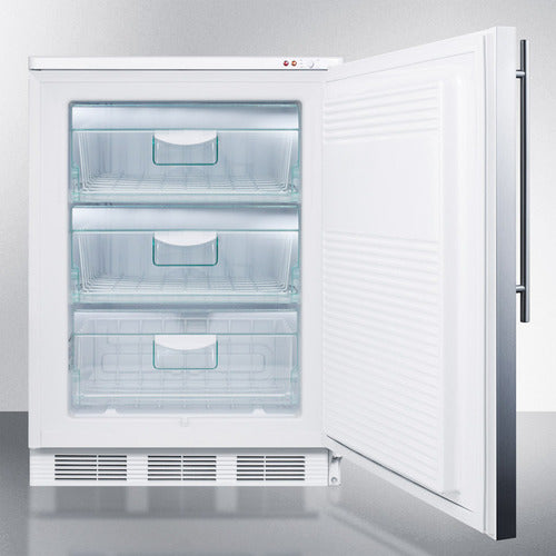 Accucold 24-Inch Wide Built-In All Freezer - VT65MLBISSHV | Energy Efficient Upright Freezer for Home, Kitchen, or Commercial Use | Perfect for Restaurants, Grocery Stores & Bulk Food Storage