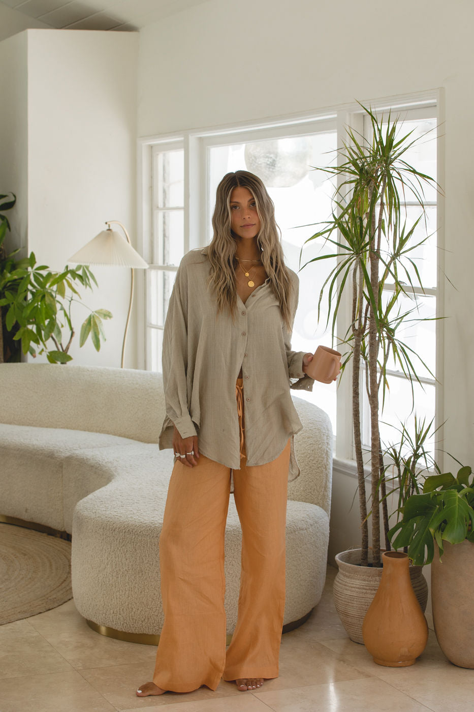 Oversized Button Down Shirt for Women - Casual Summer Poolside Cover Up - Perfect for Beach, Vacation, and Relaxing Outdoors