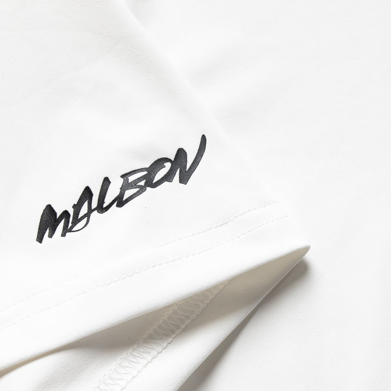 Futura Laboratories x Malbon Golf Performance Polo Shirt - White | Men's Moisture-Wicking Golf Shirt for Comfort & Style on the Course