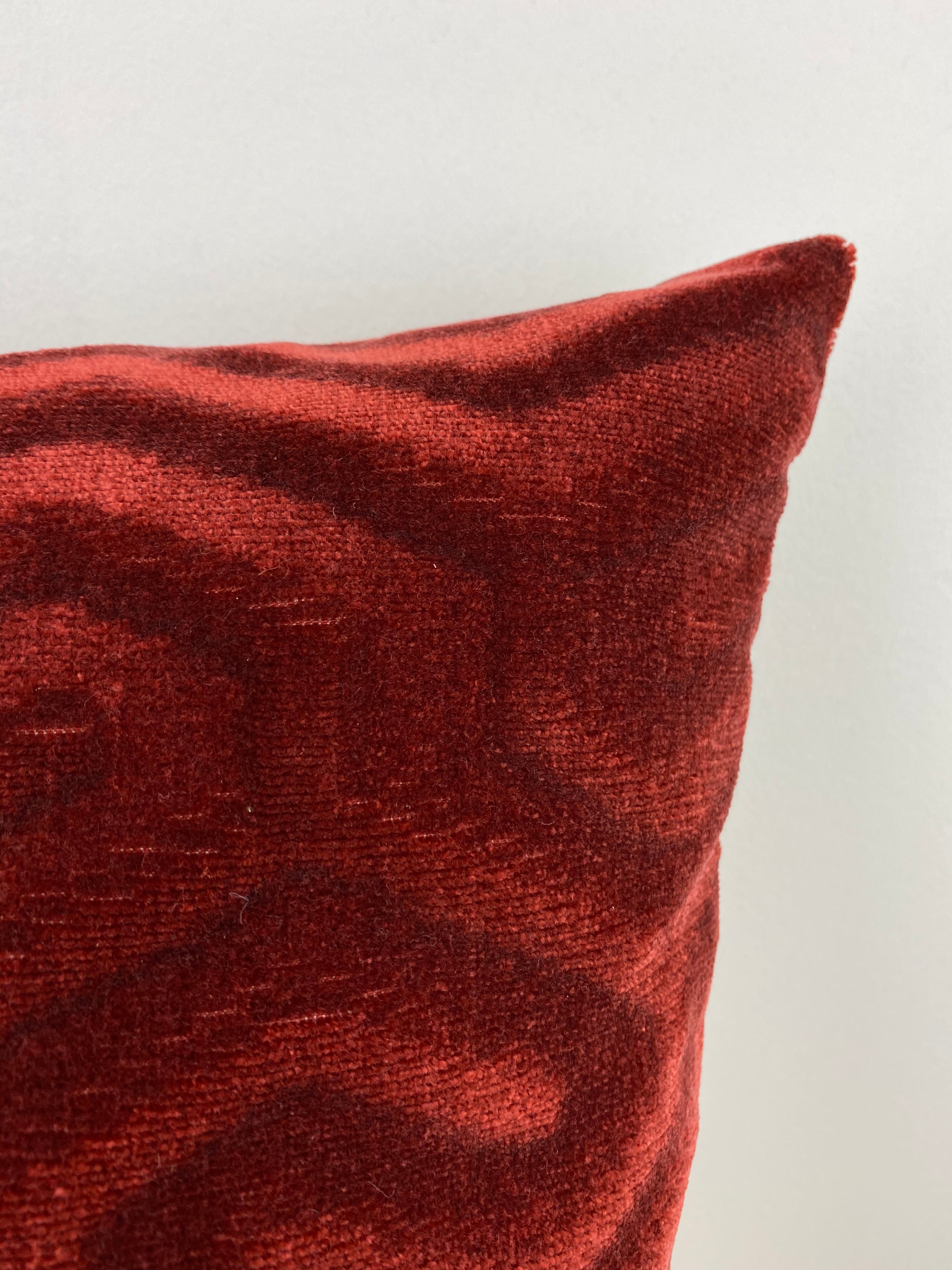 Zulu Claret 17x17 Inch Decorative Throw Pillow Cover - Soft & Stylish Accent for Sofa, Bed, or Couch - Perfect for Living Room, Bedroom & Home Decor
