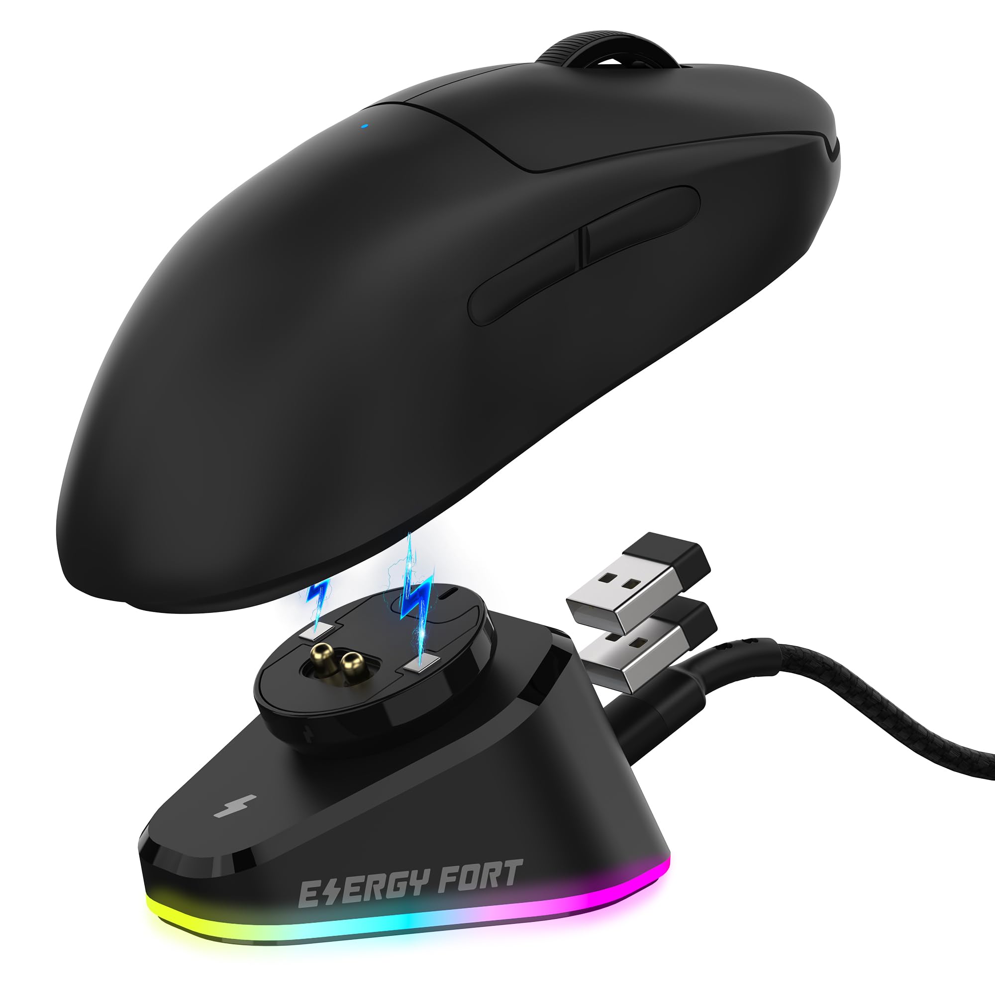 Logitech G Pro Wireless Gaming Mouse Charging Dock with RGB Lighting - Compatible with Logitech G PRO X Superlight 2 (2023), G502X Lightspeed, G903 Lightspeed & Razer Wireless Mice | Perfect for Gaming Setup & Workstation Accessories