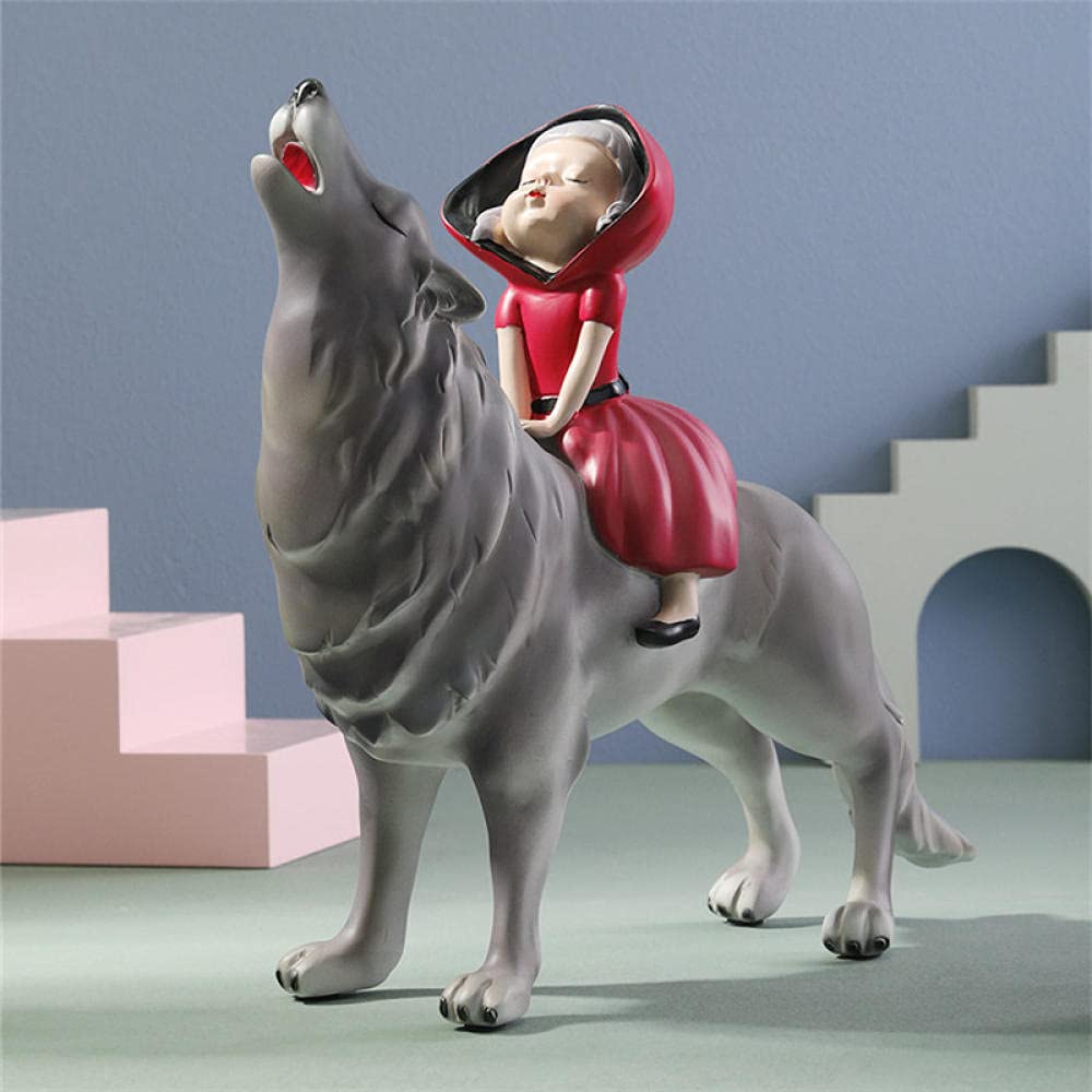 Nordic Cute Girl Outdoor Statue - Resin Cartoon Character Sculpture for Home & Garden Decor | Perfect for Patio, Lawn, and Living Room Decoration