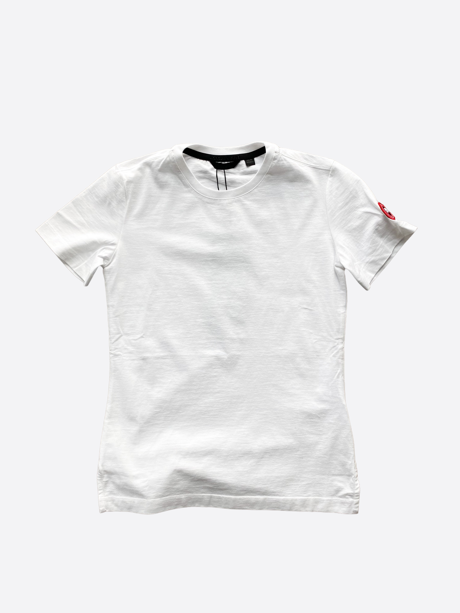 Canada Goose White Badge Women's T-Shirt | Premium Cotton Short Sleeve Tee for Casual Wear & Outdoor Activities