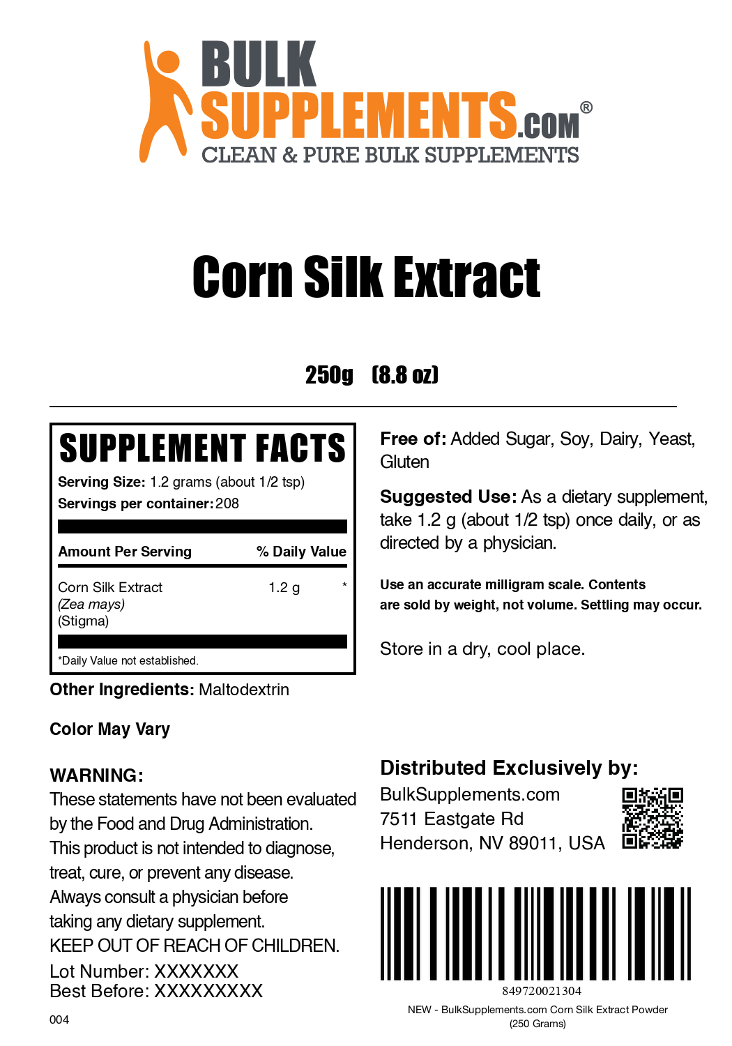 Organic Corn Silk Extract Powder for Kidney & Bladder Health - Natural Diuretic & Detox Supplement for Weight Loss & UTI Relief - Supports Urinary Tract & Digestive Wellness