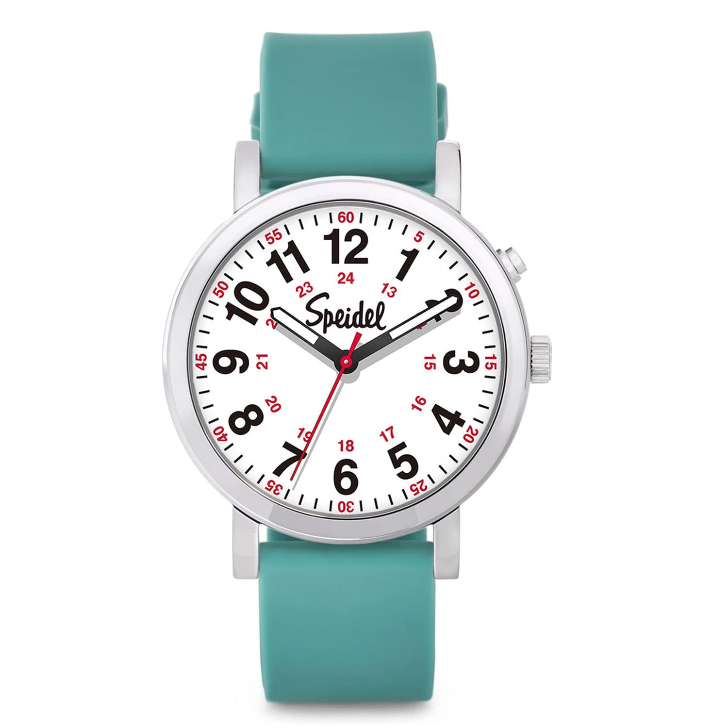 Speidel Glow Scrub Watch™ - Electroluminescent Dial Waterproof Watch for Nurses, Doctors & Students (3ATM) - Engravable Medical Watch for Night Shifts, Hospital Work & Clinical Studies