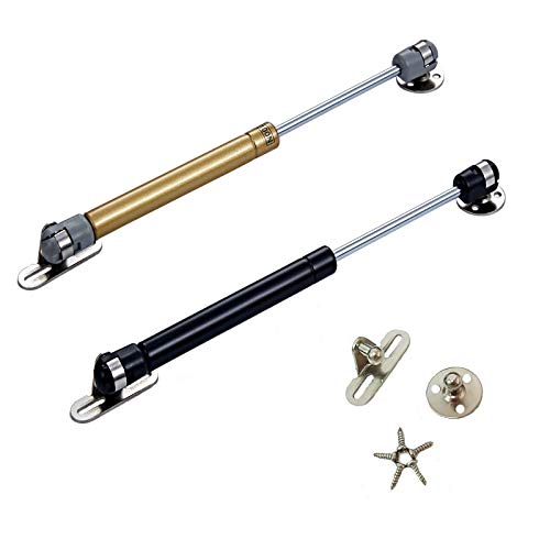 100N/10Kg Hydraulic Spring Cabinet Hinges - Heavy Duty Copper Lift Support Strut for Kitchen Cupboard, Furniture Hardware (Silver 60N Option) - Perfect for Cabinet Doors, Wardrobes & Storage Units