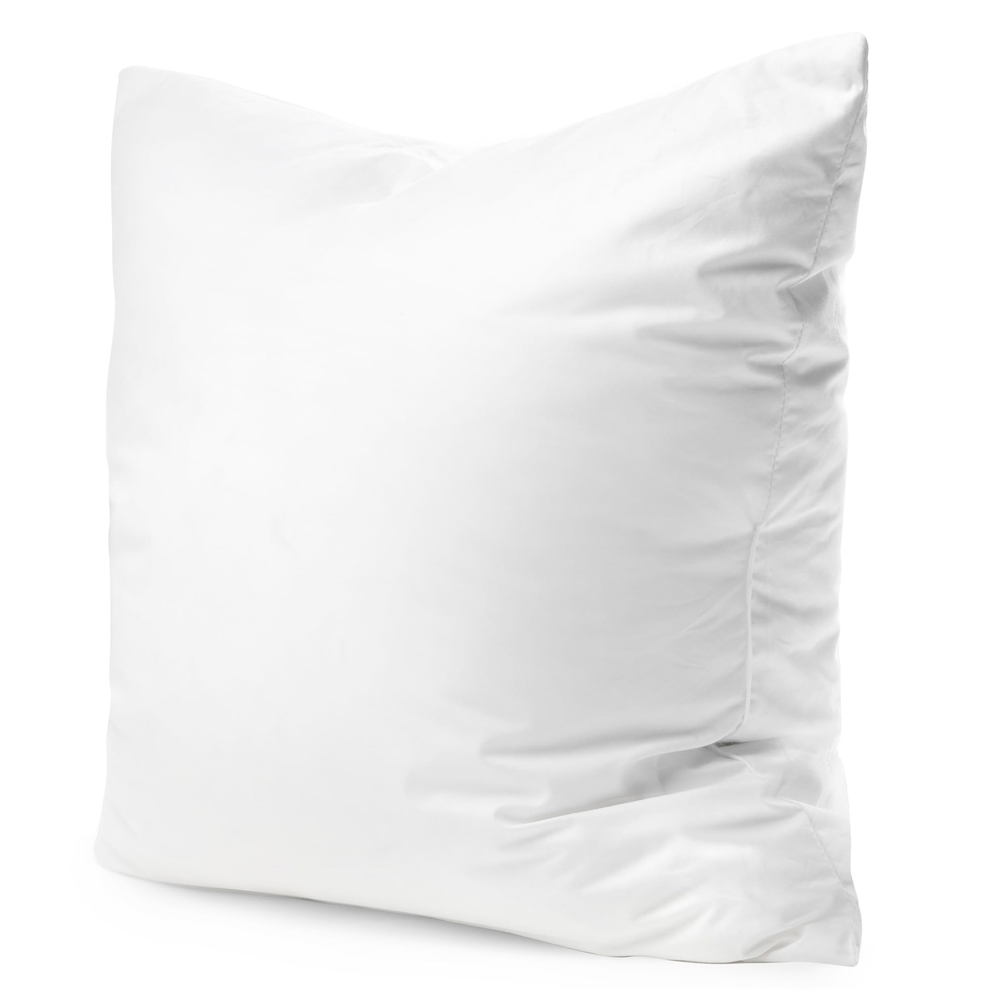 Premium Goose Down & Feather Throw Pillow (80/20 Fill) - 20x20 Inches, White - Luxury Decorative Cushion for Sofa, Bed & Home Decor