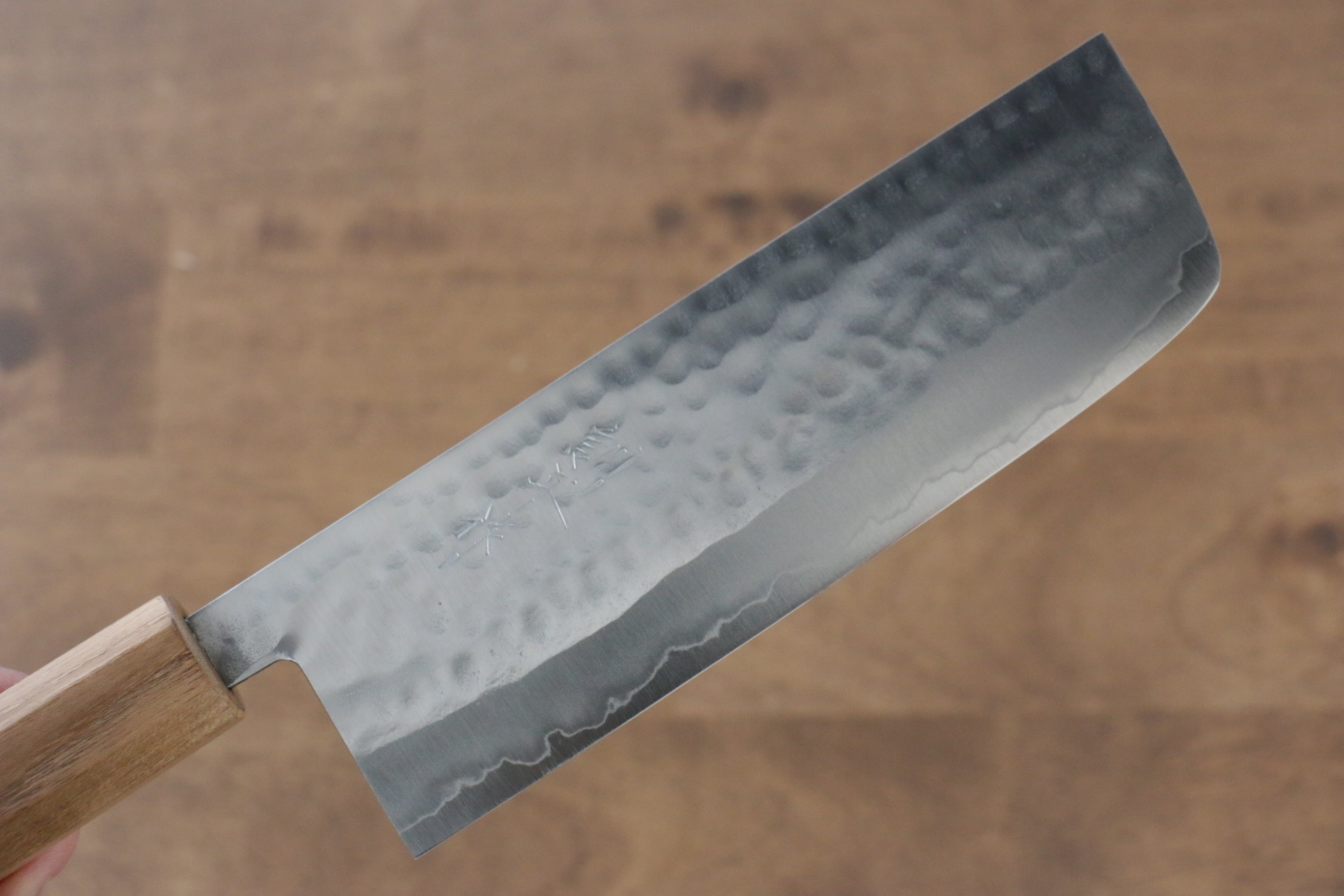 Premium Kunihira VG1 Hammered Nakiri Knife 165mm - Japanese Enju Wood Handle - Professional Chef & Home Cooking Vegetable Chopper - Perfect for Slicing, Dicing & Meal Prep