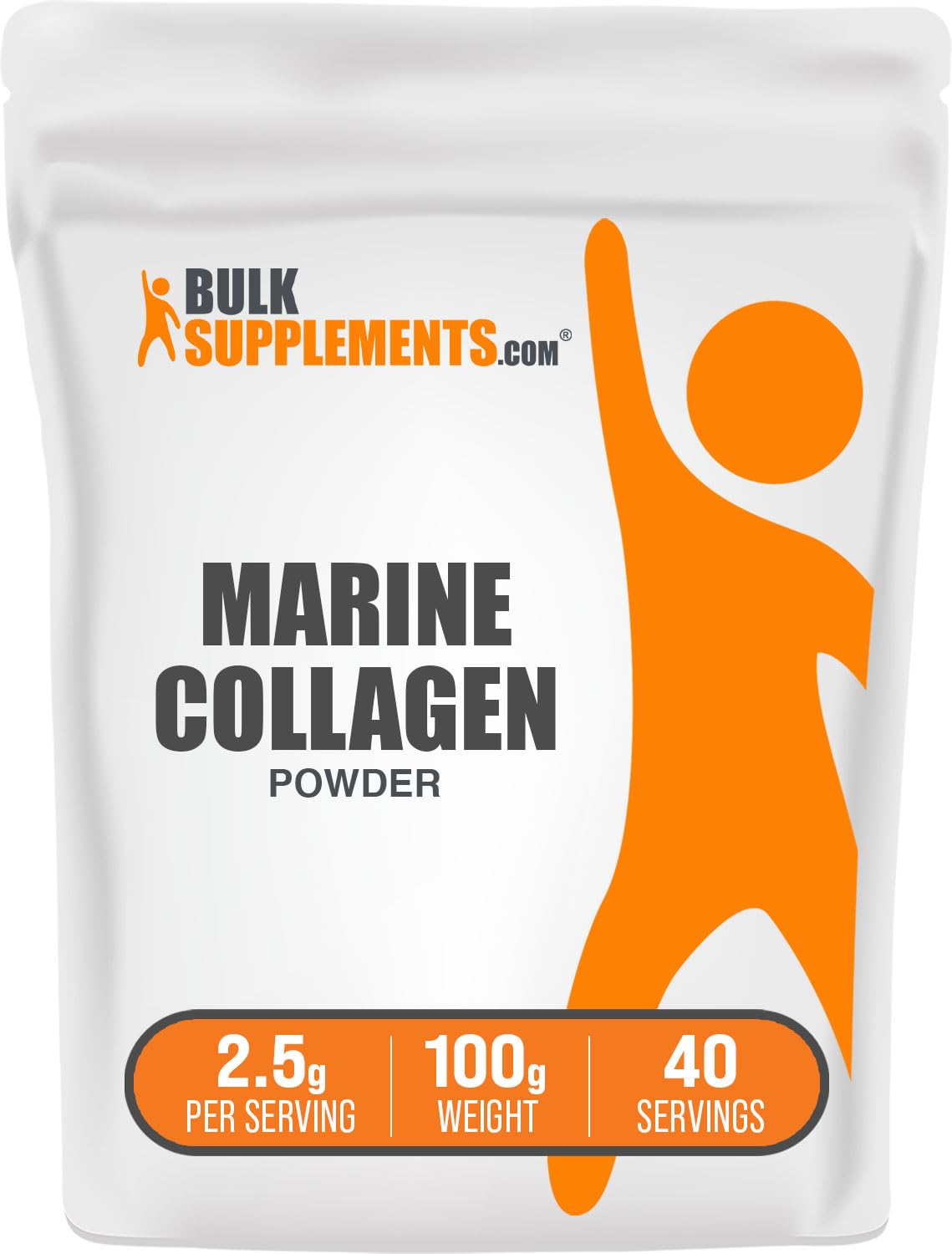 Premium Hydrolyzed Marine Collagen Peptides Powder - 2500mg per Serving, Gluten Free Collagen Supplement for Skin, Hair & Joint Support - 100g (3.5 oz) | Ideal for Smoothies, Coffee & Post-Workout Recovery