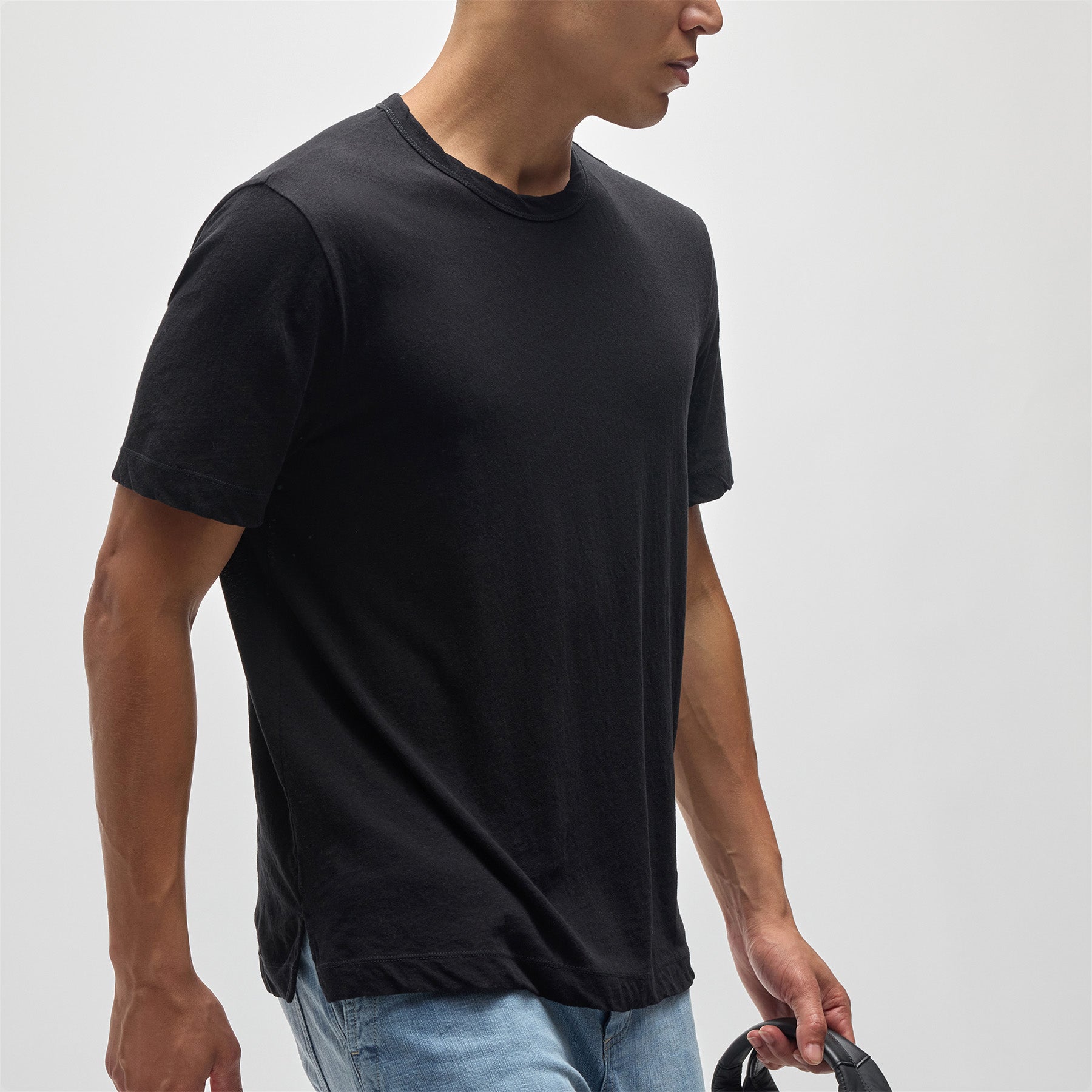 Premium Cotton Jersey Crew Neck T-Shirt for Men - Soft & Comfortable Black Tee - Perfect for Casual Wear, Gym, and Everyday Outfits