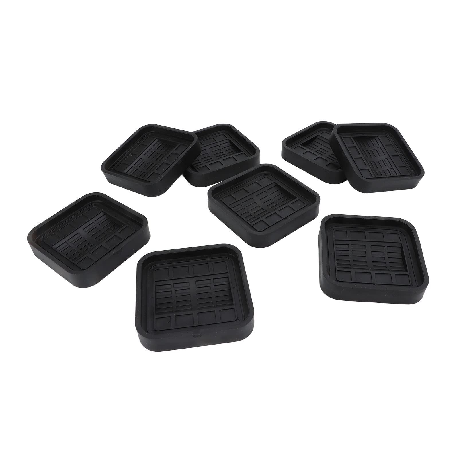 8Pcs Heavy Duty Wheel Stoppers - Non-Slip Caster Stops for Beds, Chairs, Cabinets & Stackable Furniture - Rubber Wheel Cups for Stability & Floor Protection (Ideal for Home, Office & Dorm Use)