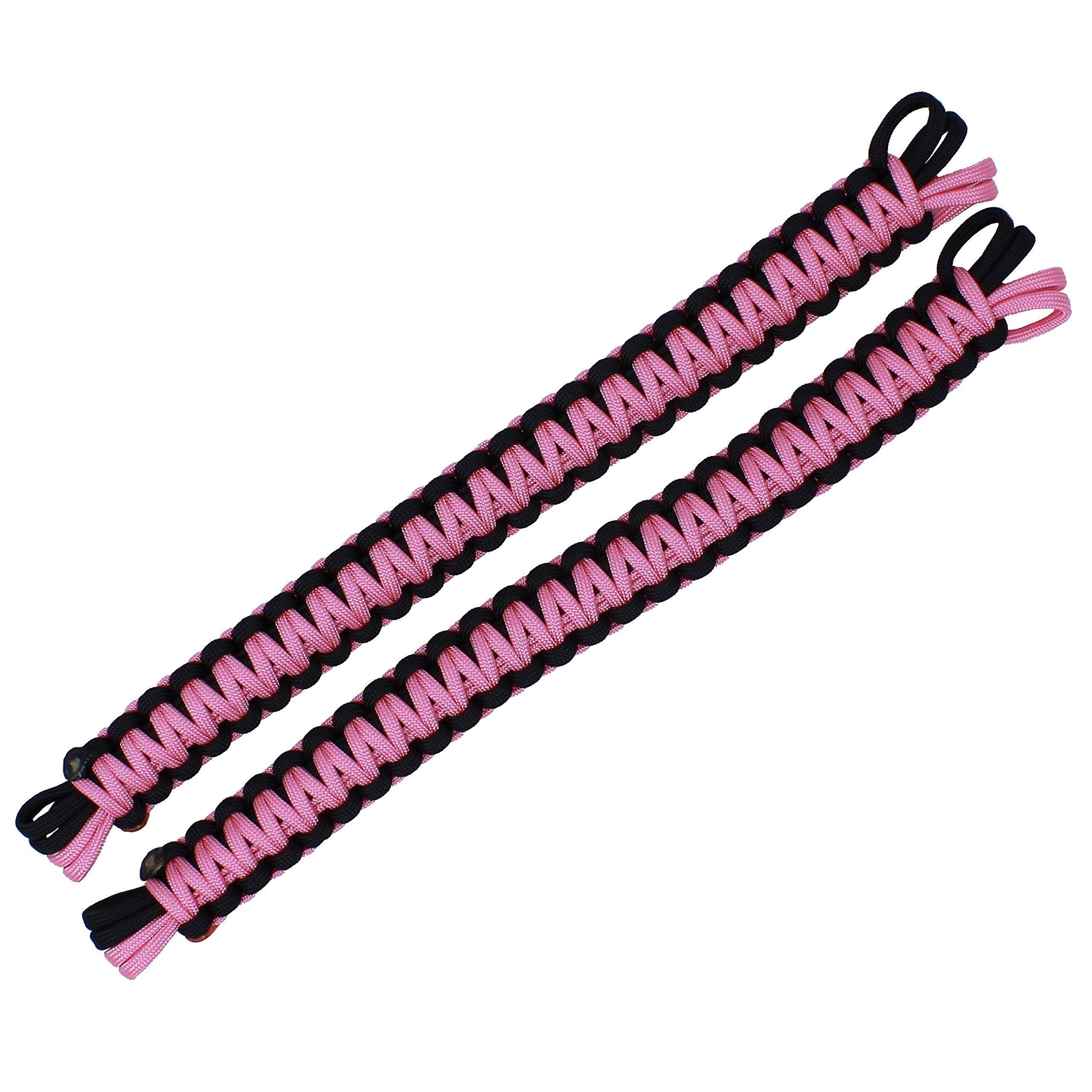 BubbasGarageTv - Universal Paracord Headrest Grab Handles for Cars & SUVs - Durable Emergency Escape Tool (Rose Pink) - Perfect for Off-Roading, Camping & Outdoor Adventures