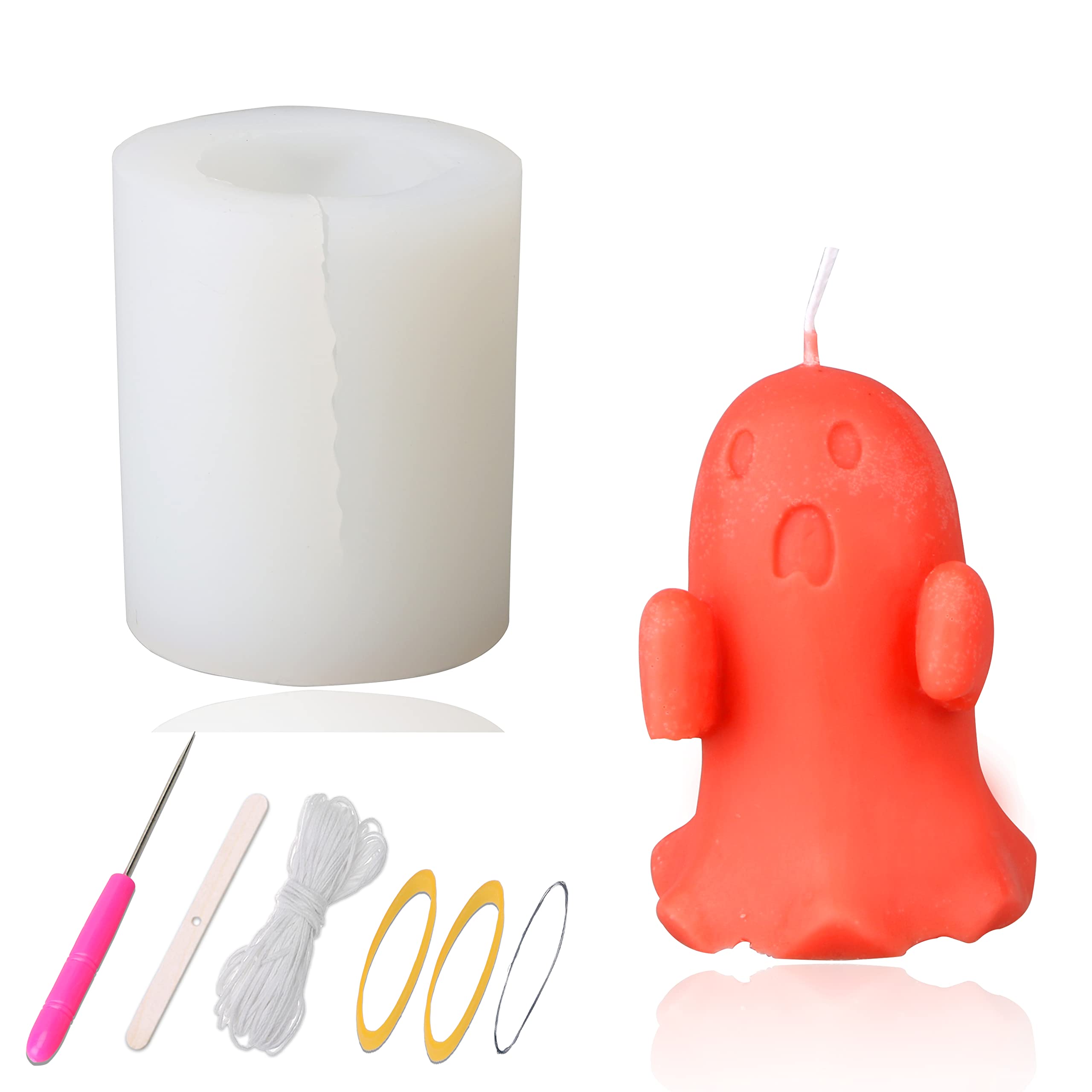 Premium MILIVIXAY Ghost Silicone Molds for Resin Casting - Halloween Candle Molds, DIY Home Decor & Craft Projects - Perfect for Spooky Decorations, Resin Art, and Seasonal DIY Crafts