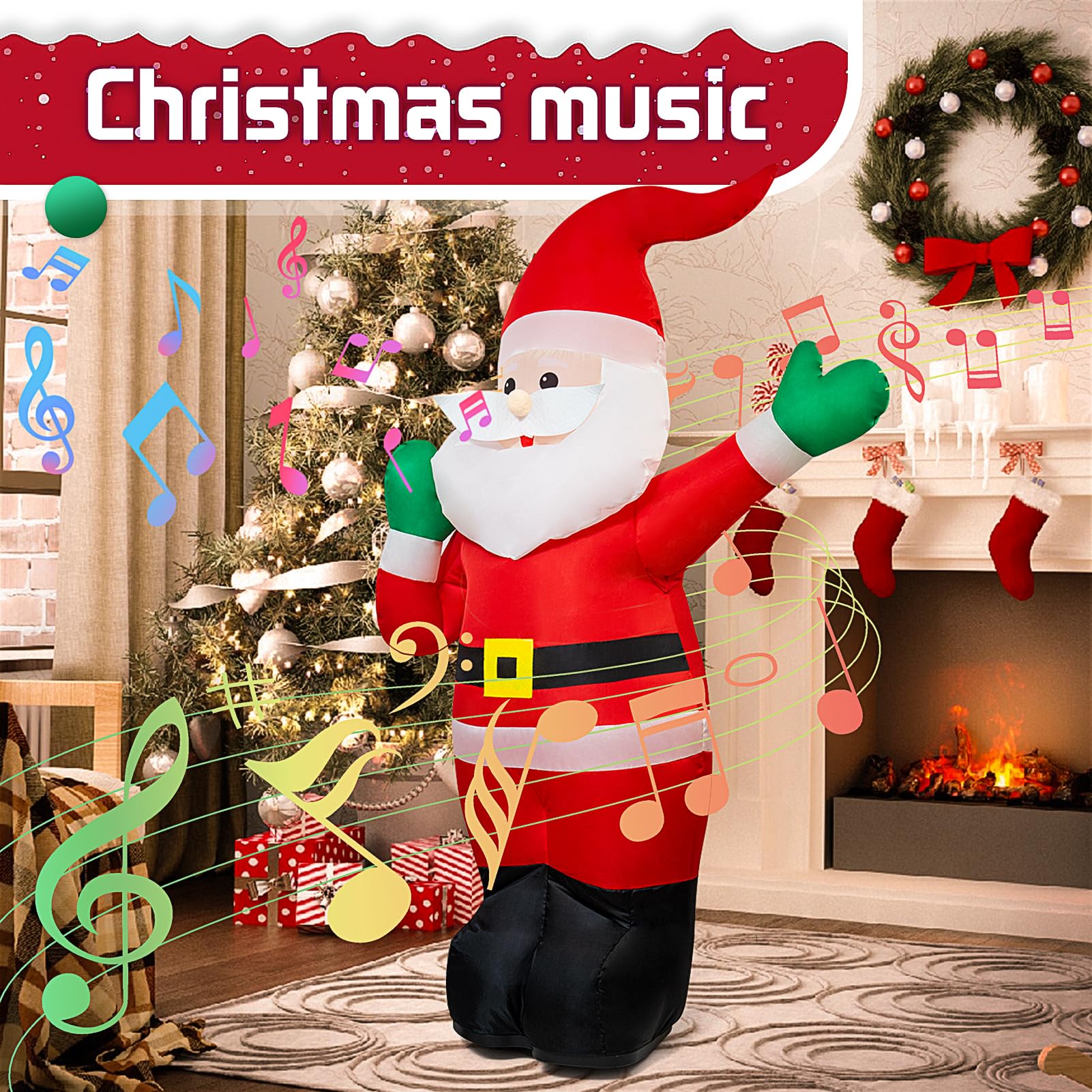 2.4GHz Remote Control Inflatable Santa Claus Toy - Christmas Decorations & Fun Gift for Kids Ages 6-12 | Perfect for Holiday Parties, Indoor/Outdoor Decor & Festive Playtime
