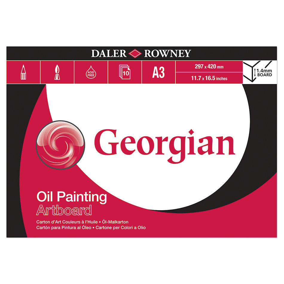 Daler Rowney Georgian Artboard Pad A3 - Premium Sketching & Drawing Paper for Artists, Students & Professionals - Perfect for Charcoal, Pastels & Pencils - Ideal for Studio, Classroom & Outdoor Sketching