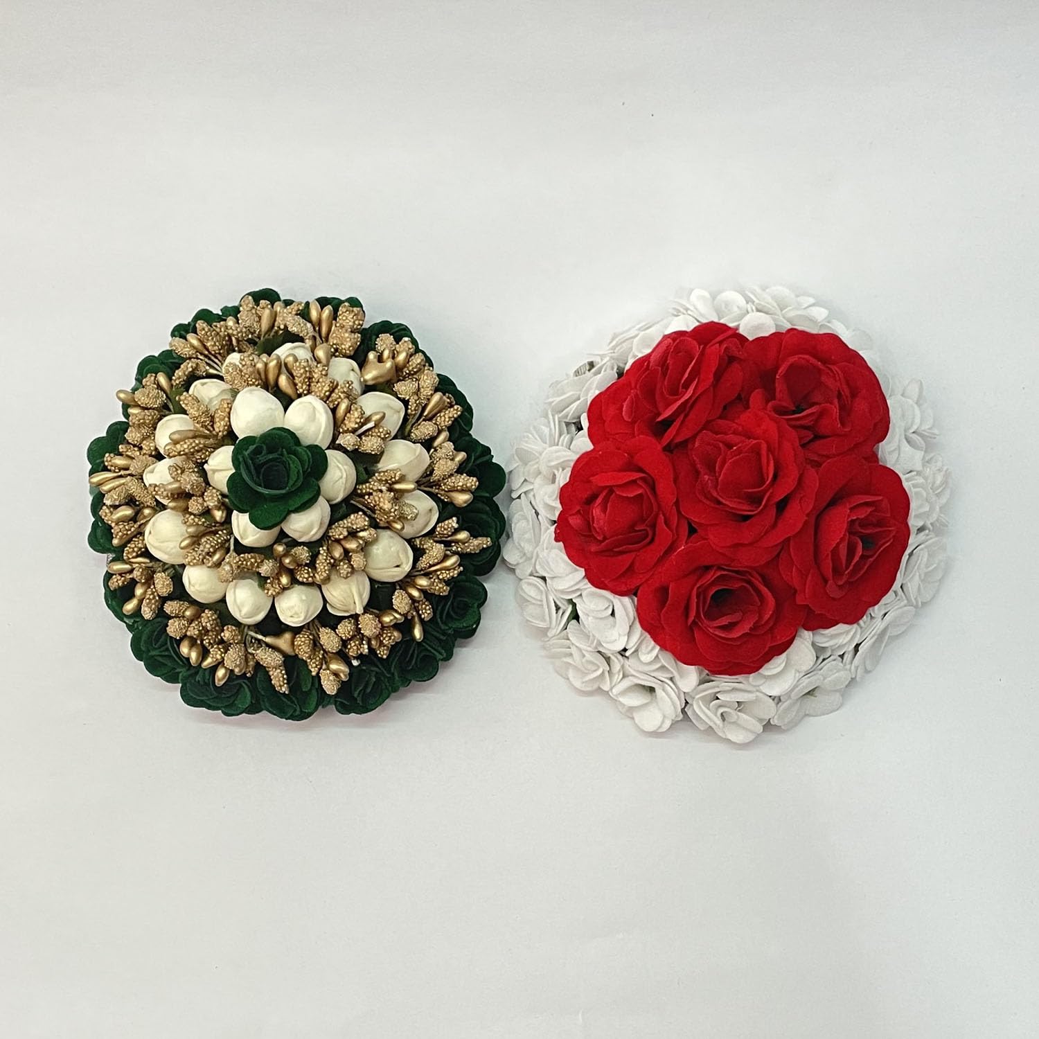 GuruEmbelish Bun Juda Gajra Maker - Floral Hair Accessories for Women & Girls (2-Pack) - Perfect for Weddings, Parties & Traditional Indian Outfits