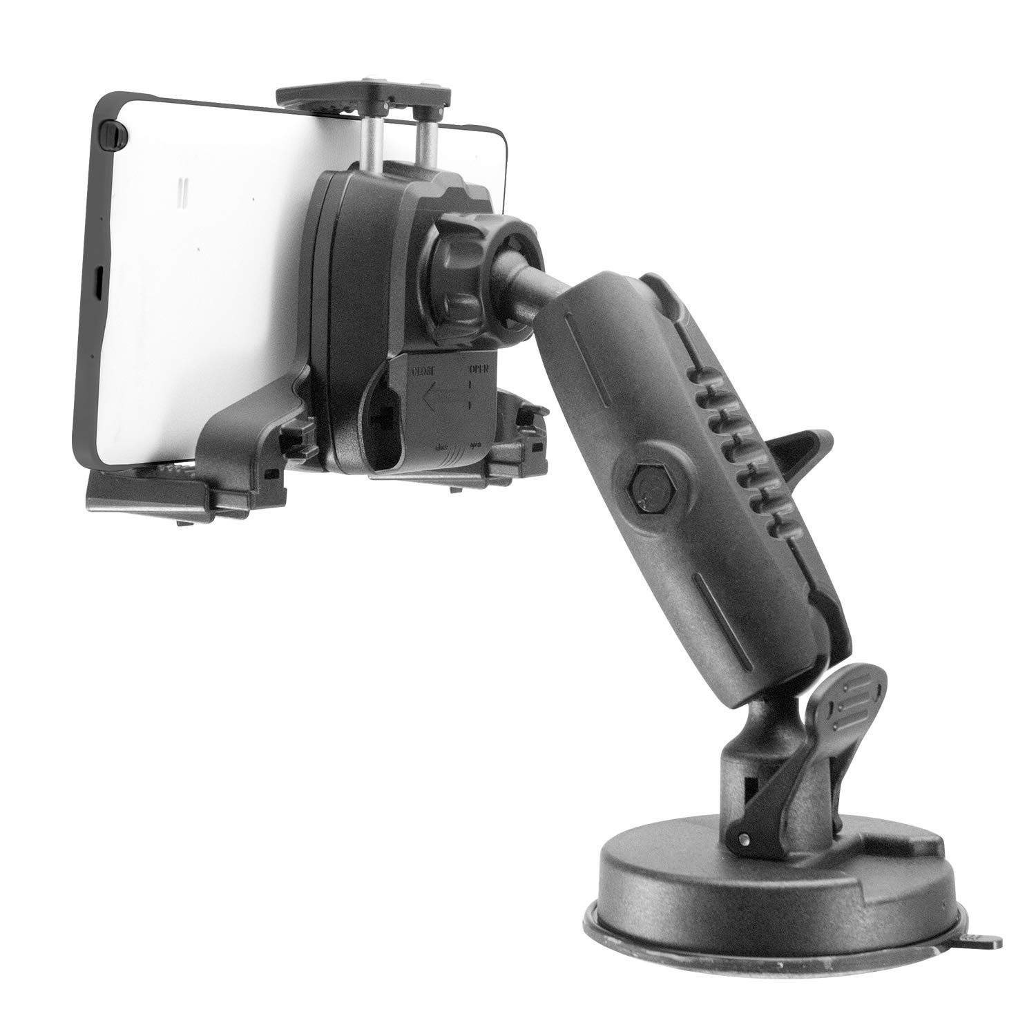 iBOLT xProDock NFC Bizmount - Heavy Duty Car Phone Mount with Suction Cup Base & 1.5m USB-C Cable - Universal for Windshield & Dashboard - Perfect for Commuters, Fleet Vehicles, Trucks & Vans - Stay Connected Hands-Free While Driving