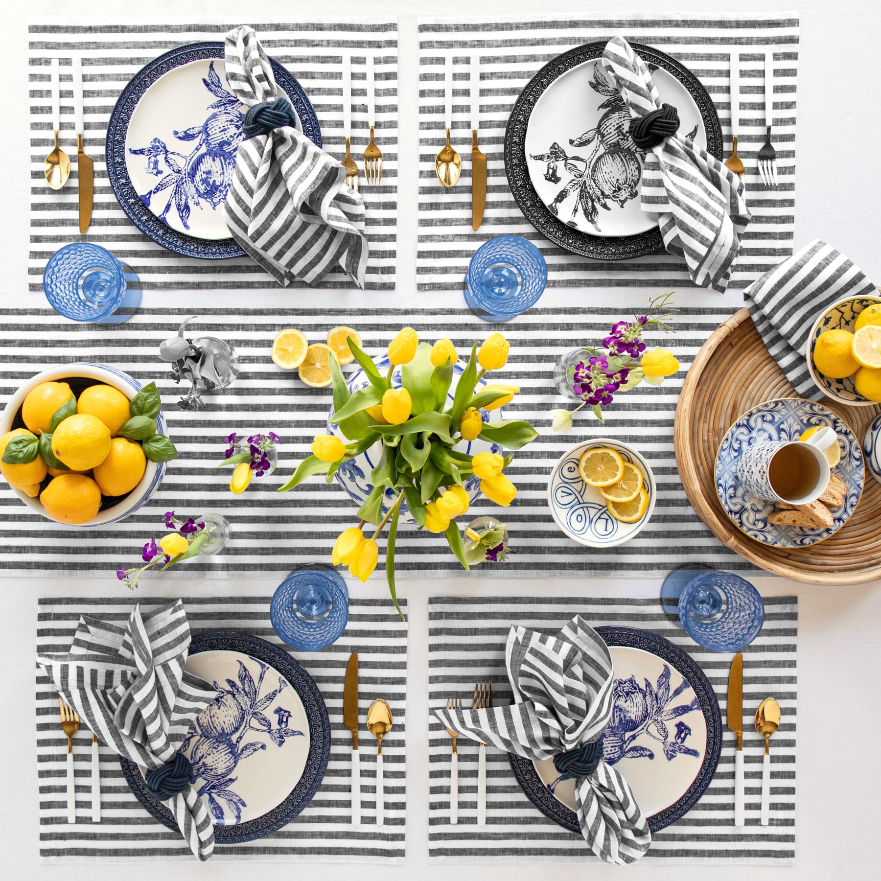 Amalfi Stripe Table Runner - 16 Inch & 18 Inch Wide - Perfect for Dining Tables, Buffets, and Holiday Decor - On Sale Now