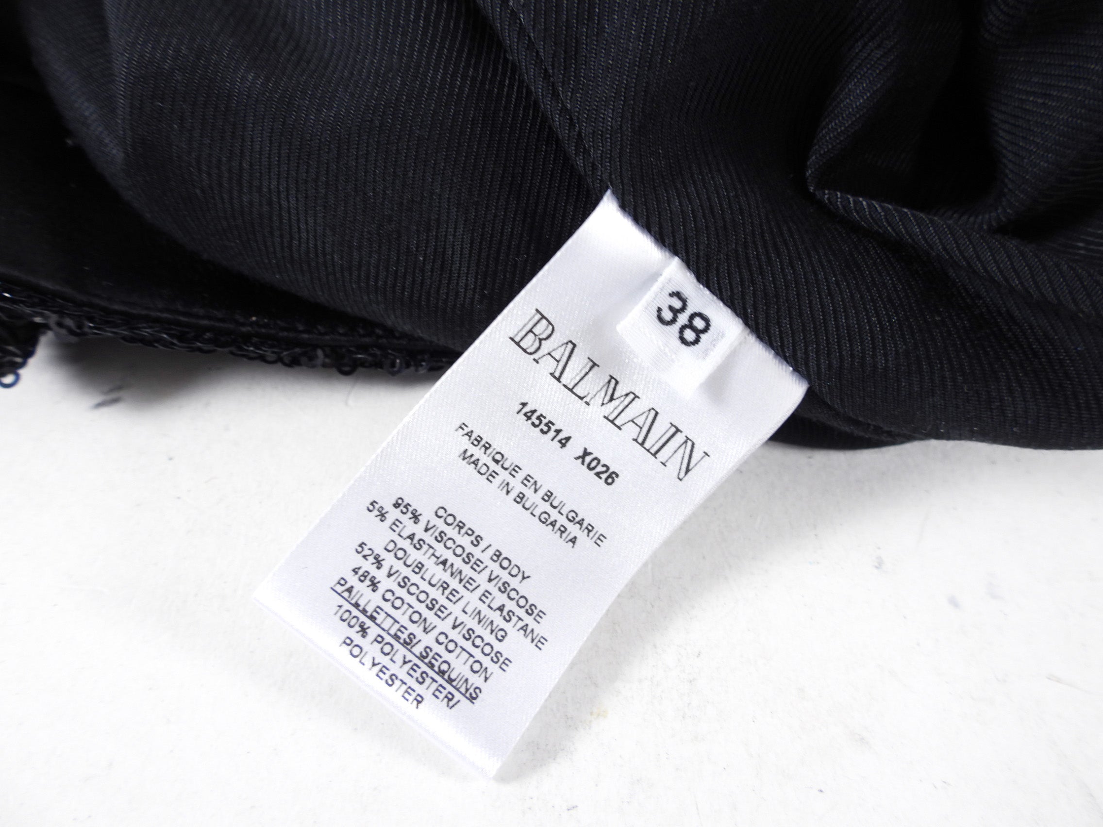 Balmain Black Silver Sequin Tuxedo Stripe Pants Size 38 - Elegant Evening Wear for Parties & Special Occasions