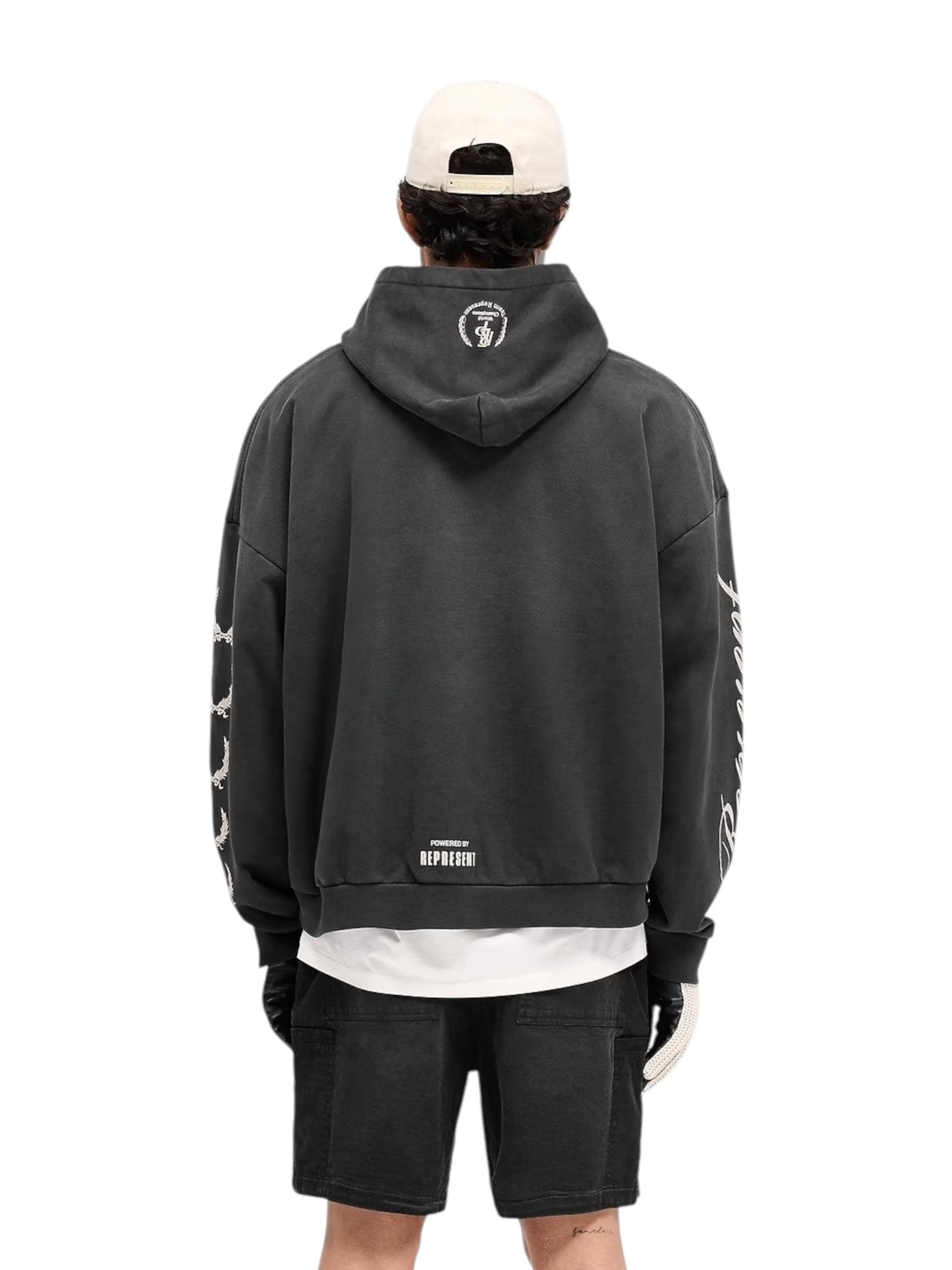 Represent MLM41144 World Championship Hoodie - Black Men's Pullover Sweatshirt for Streetwear & Casual Outfits