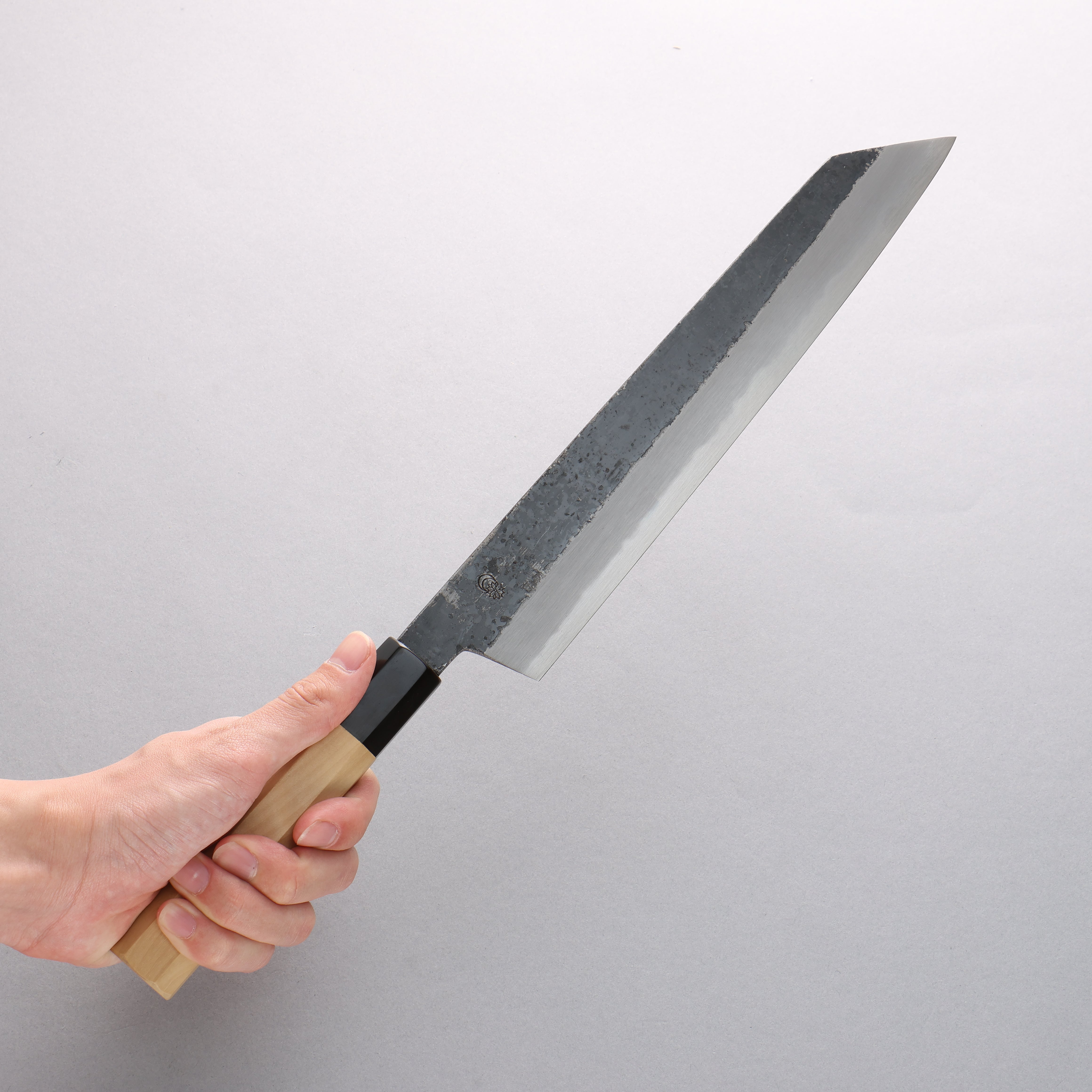 Premium Kikuzuki White Steel No.2 Kiritsuke Gyuto Knife 270mm - Black Finish, Magnolia Wood Handle - Perfect for Sushi Chefs & Japanese Cuisine Enthusiasts