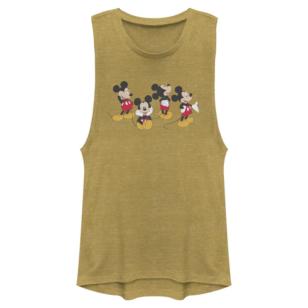 Disney Classic Mickey Line Women's Muscle Tank Top - Vintage Mickey Mouse Graphic Tee for Women - Casual Summer Workout & Lounge Wear