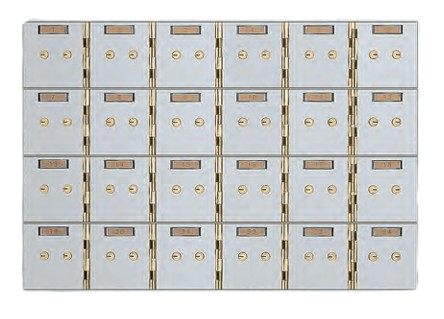 American Vault 522 - 24 Safe Deposit Boxes with 24 Openings, 5