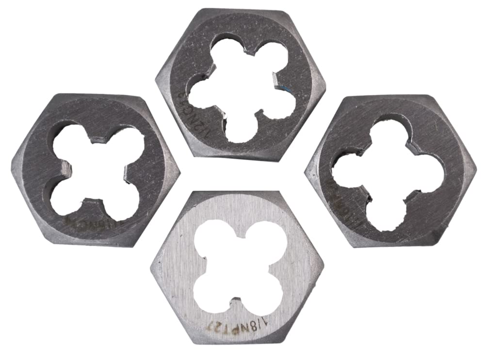 BENCH WIZARD 40-Piece Metric Tap and Die Set - NC, NF, NPT Thread Sizes - 17 Taps & 17 Dies - Rust-Resistant Precision Machined Tools with 2 Tap Wrench Styles - Perfect for Metalworking, Plumbing, and DIY Home Repairs
