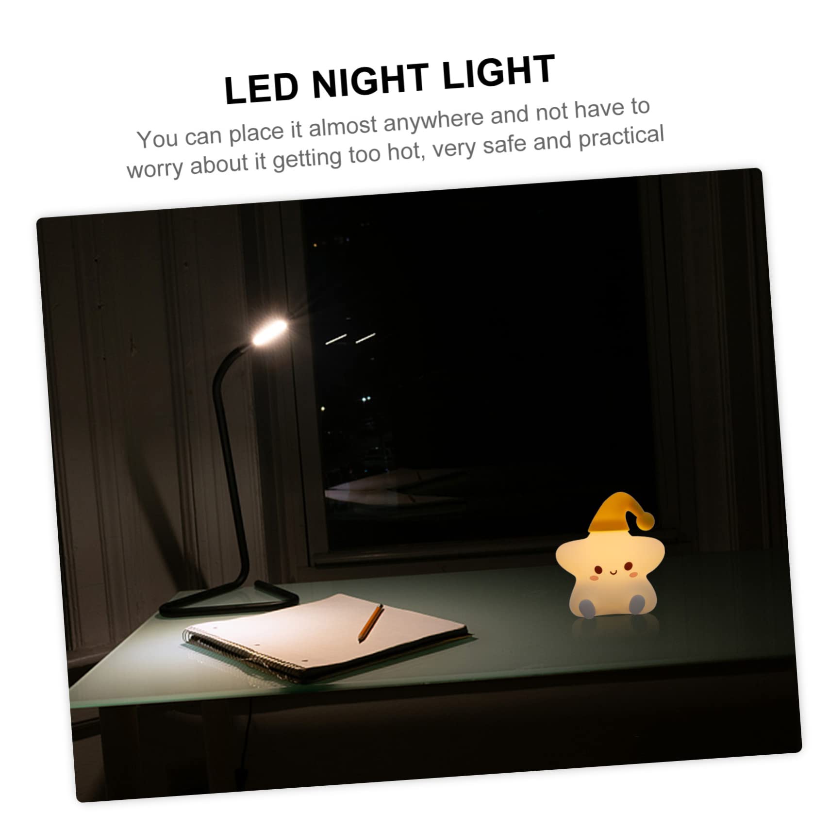 Artibetter 3D Star Night Light - USB Rechargeable Battery Table Lamp for Bedroom, Nursery & Kids Room | Soft Glow LED Desk Lamp with Touch Control | Perfect for Reading, Decor & Relaxation