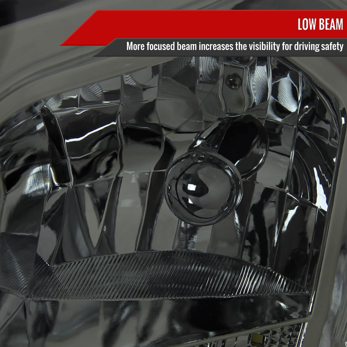 2006-2013 Car LED Strip Smoke Lens Tinted Headlights Pair - Upgrade Your Vehicle's Style & Visibility for Night Driving