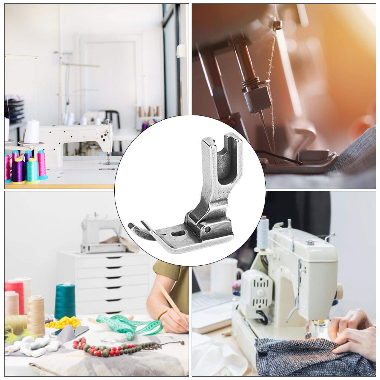 Premium Metal Sewing Machine Folder Attachment - Heavy Duty Sewing Machine Parts for Professional Tailoring & DIY Projects - Perfect for Home Curtains, Quilting & Fabric Crafts (3/16 Inch) - Ideal for Dressmaking, Upholstery & Home Decor Sewing Projects