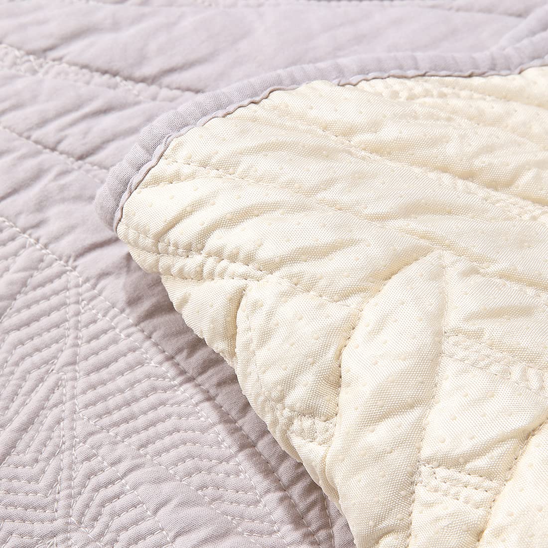 VCTOPS Leaf Embroidery Cotton Sofa Cover - Non-Slip Sectional Couch Slipcover for Pets, 36