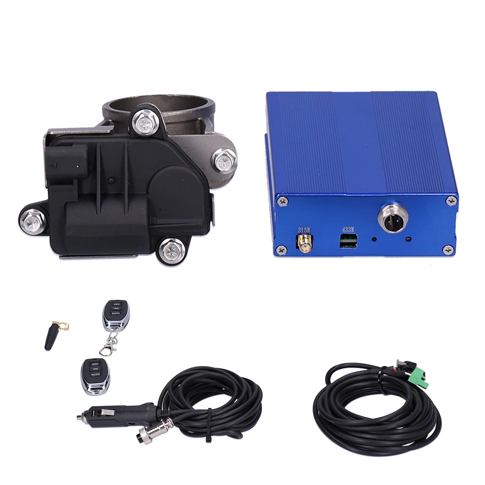 Universal 3-Inch Electric Remote Control Exhaust Valve Kit with Vacuum Pump & Integrated Chip - Car Performance Upgrade for Muscle Cars, Trucks & Off-Road Vehicles - Perfect for Racing, Tuning & Enhanced Engine Sound