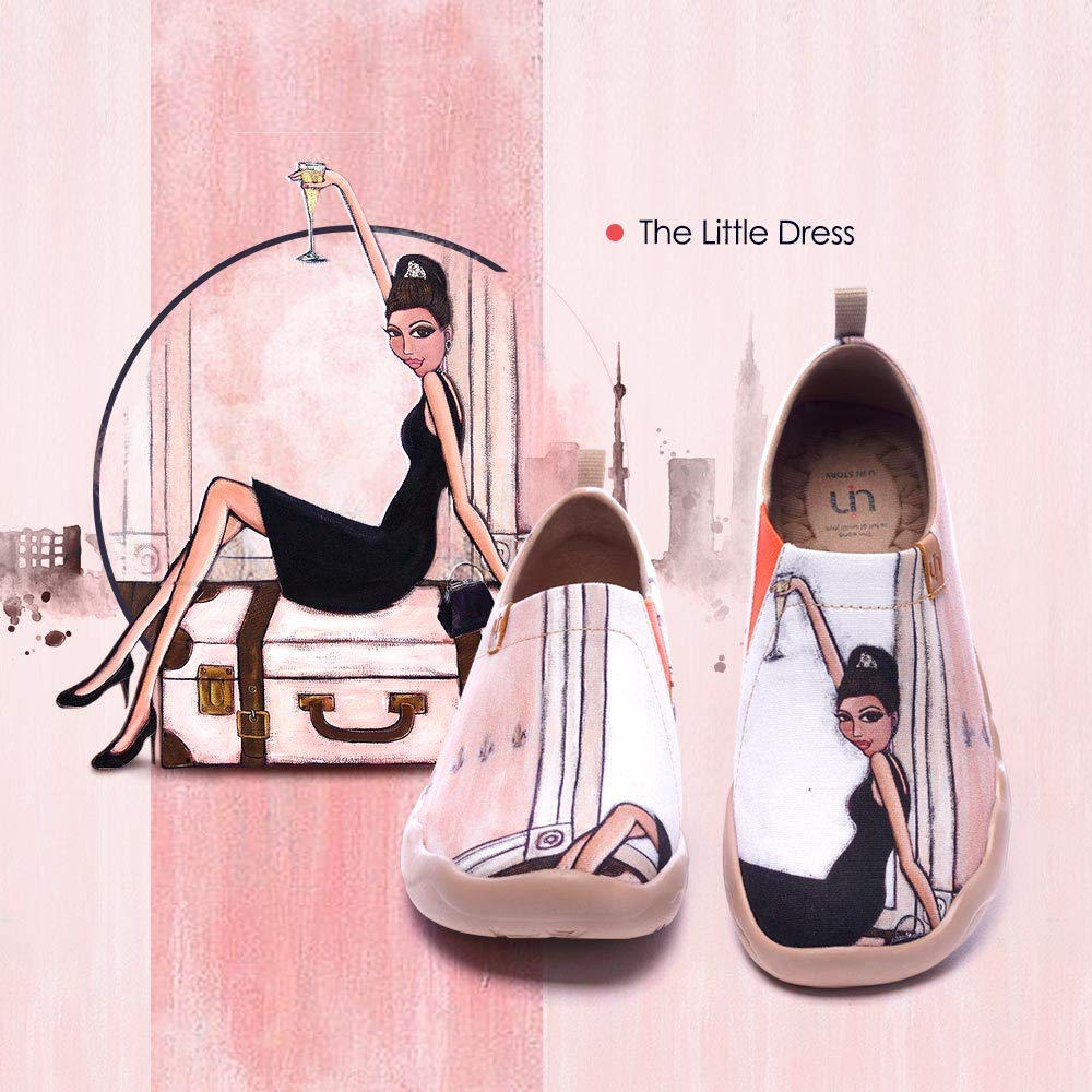 UIN Women's Art Travel Slip-On Shoes - Lightweight Breathable Casual Loafers for Walking, Work & Travel - Comfortable Flats for Women with Arch Support (Perfect for Commuting, Sightseeing & Daily Wear)