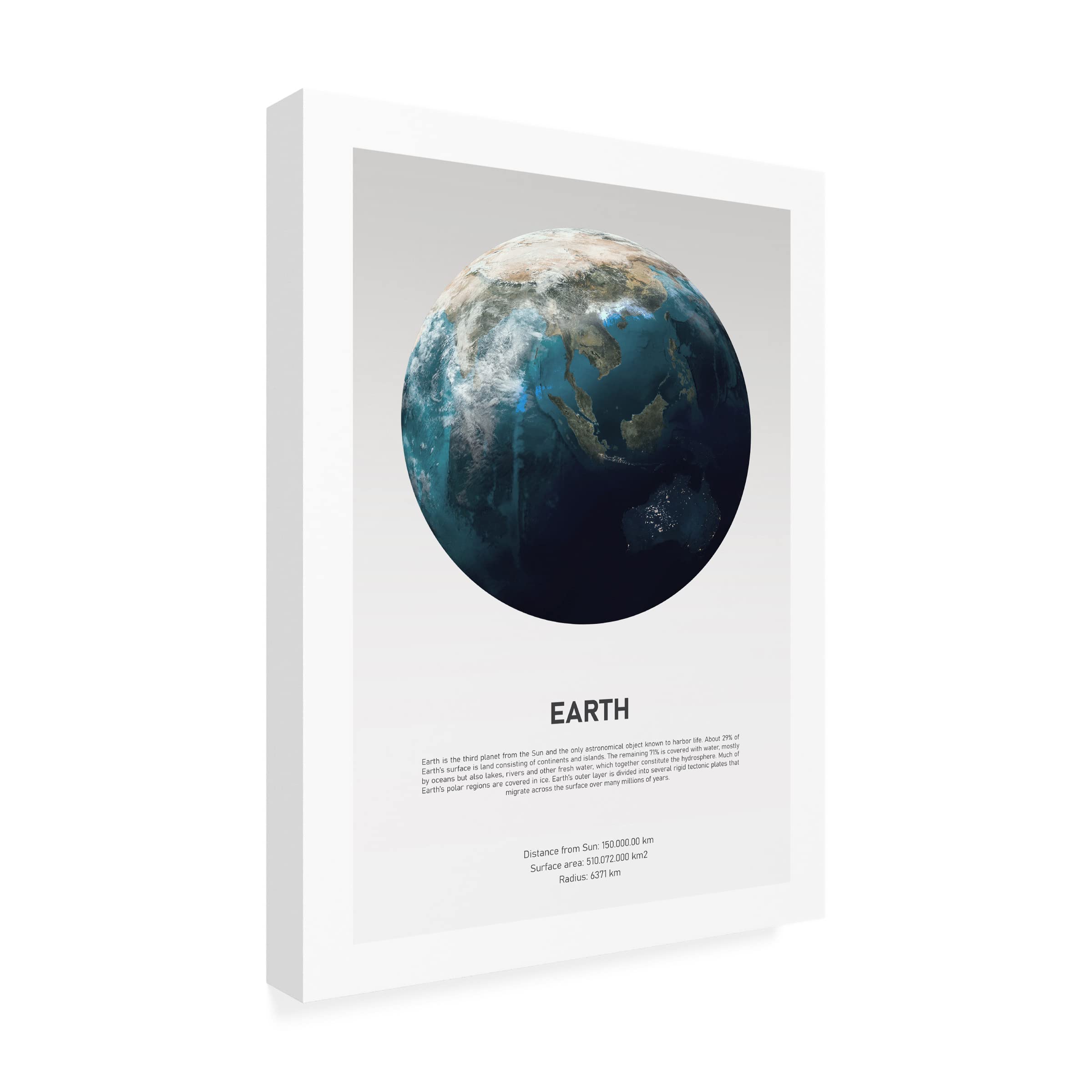 Trademark Fine Art 'Earth Light' Canvas Print by Design Fabrikken - Modern Wall Decor for Living Room, Bedroom & Office