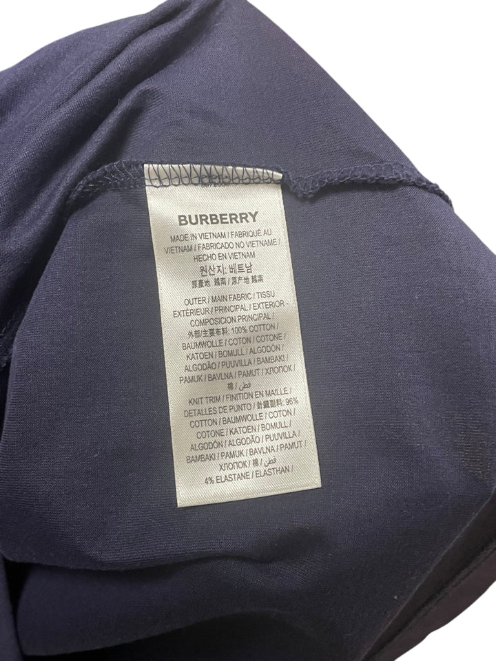 Burberry Embroidered T-Shirt for Men - Premium Cotton Short Sleeve Crew Neck Tee (Size US S) - Perfect for Casual Wear, Street Style & Luxury Fashion Outfits