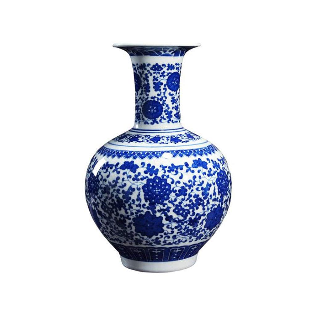Hand-Painted Blue and White Porcelain Vase - Authentic Jingdezhen Ceramic Vase for Home Decor, Office, Wedding Centerpiece & Party Decoration | Vintage Chinese Style Ginger Jar (Color A) - Perfect for Living Room, Dining Table & Gift Giving